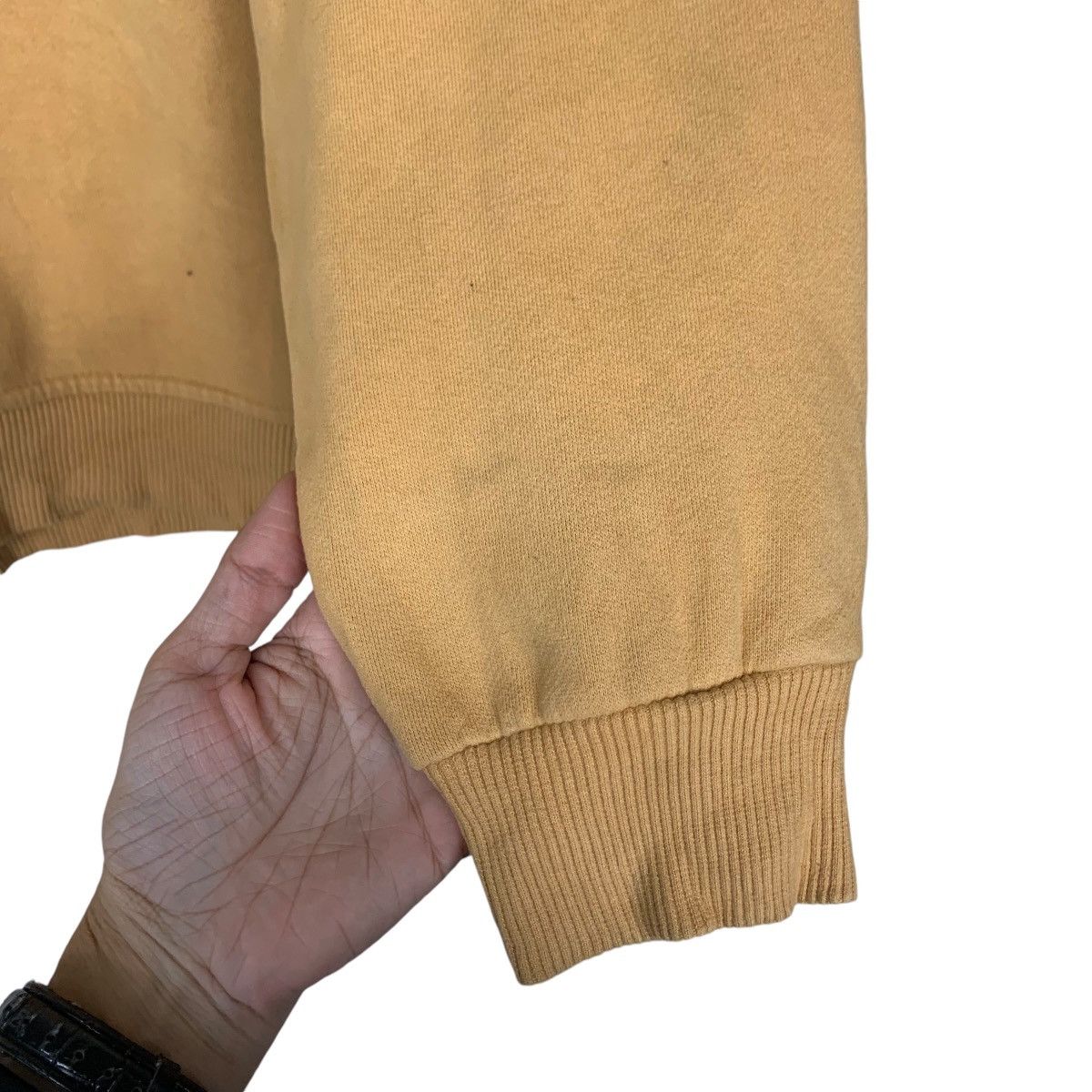 Japanese Brand CLAUDIO VALENTINO Single Pocket Yellow Sweatshirt #1530-C69 Size US L / EU 52-54 / 3 - 9 Thumbnail