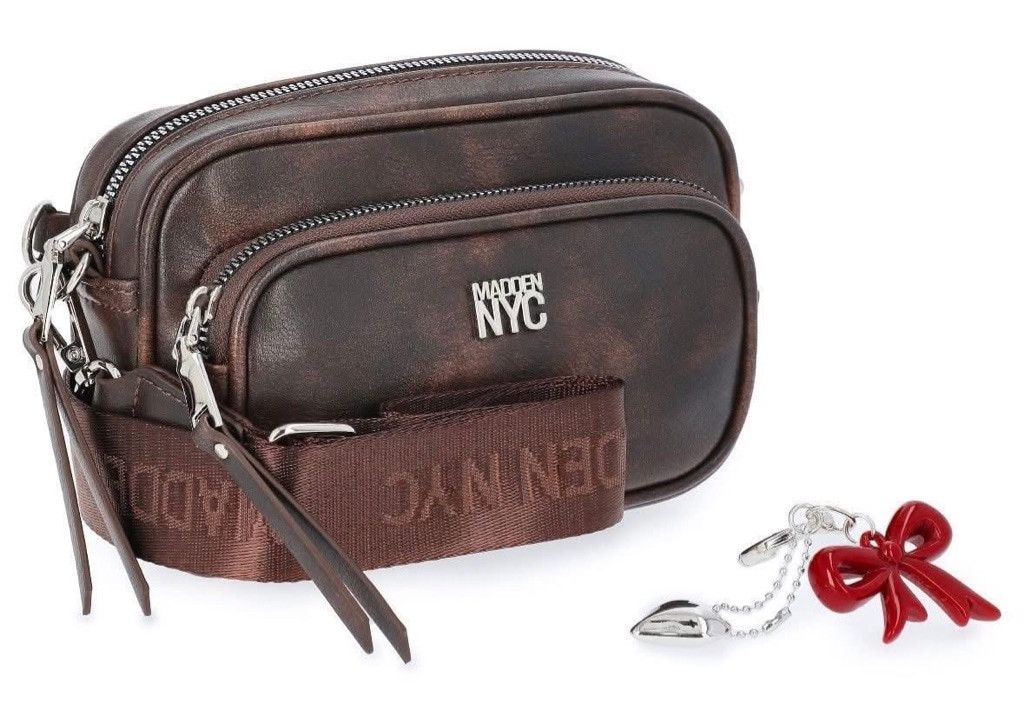 Madden NYC Madden NYC Brown Crossbody Bag One Size wRed Keychain Size ONE SIZE - 1 Thumbnail