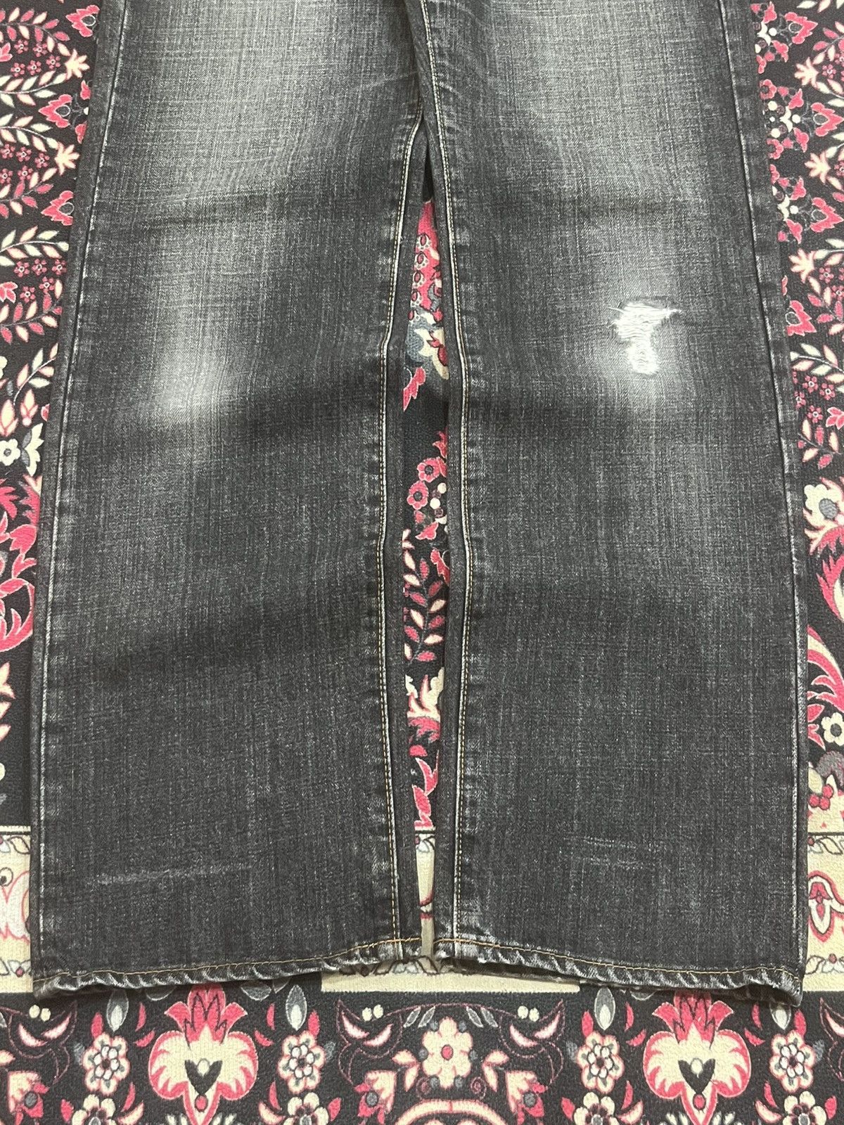 Japanese Brand Vintage Japanese Bobson Chessking Black Wash Distressed Jean Size US 32 / EU 48 - 9 Thumbnail