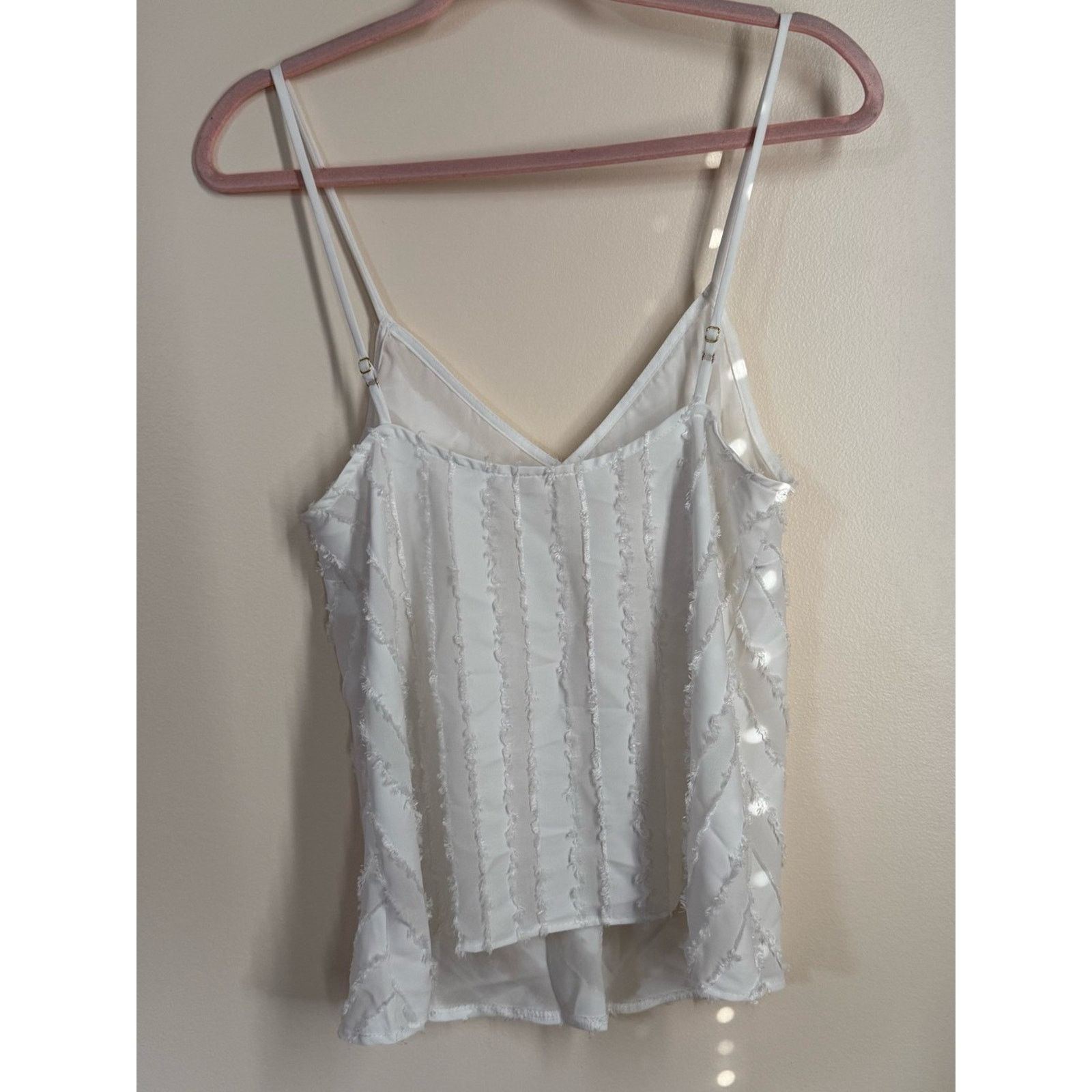 Free People Intimately Free People White Chevron Cami Size Small Boho Size S / US 4 / IT 40 - 3 Thumbnail