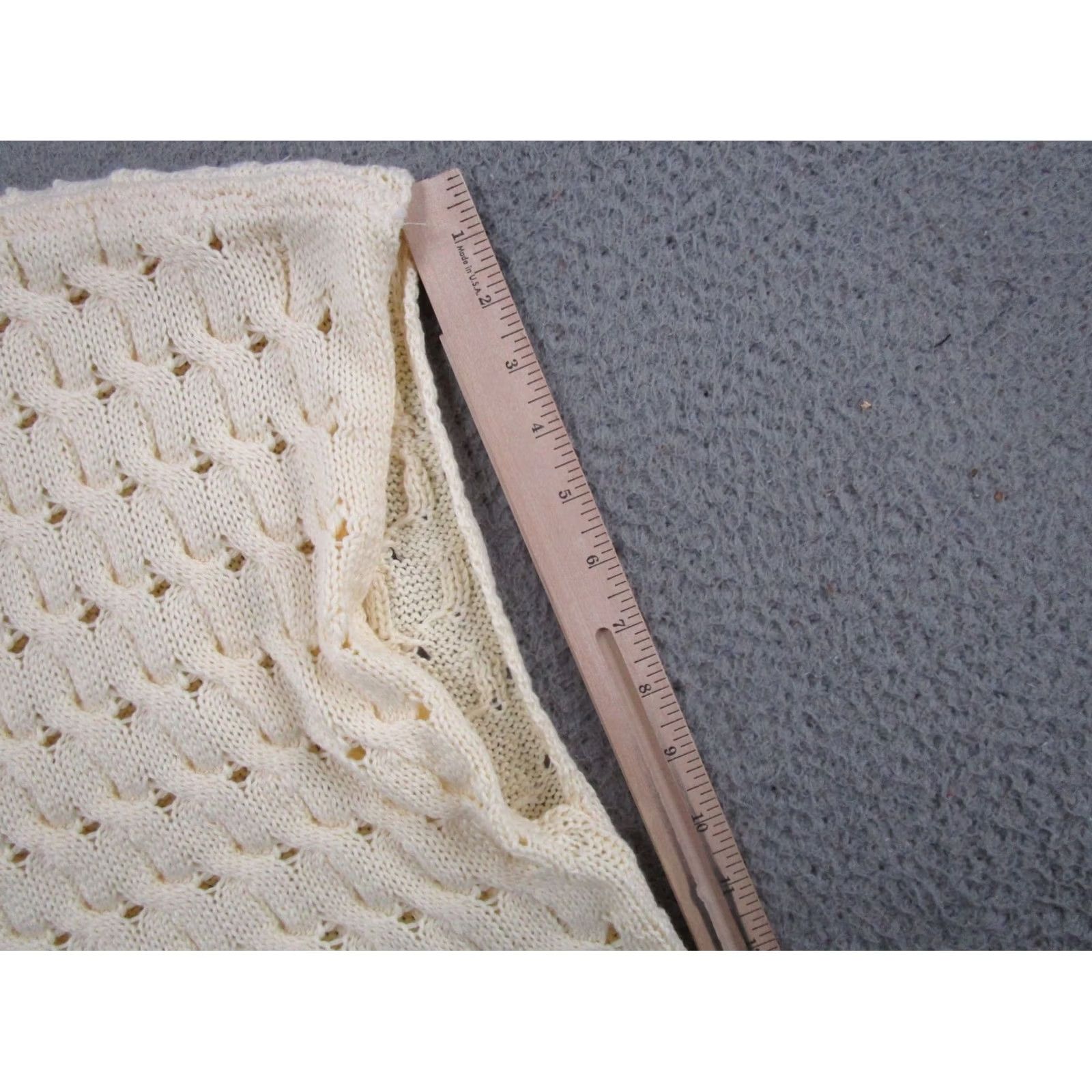 Vintage Davi Knit Poncho Turtleneck Ivory Ribbed Loose Chunky Wool Blend Sweater S Womens Pullover Winter, Fall, Spring Casual Size S / US 4 / IT 40 - 7 Thumbnail
