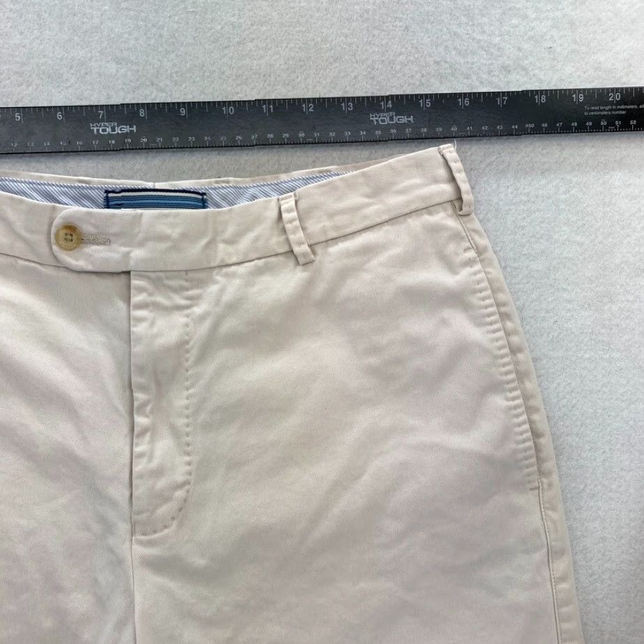 Peter Millar Peter Millar Shorts Mens 32 White Pima Cotton Flat Front Chino Short Mid Rise 9" Size US 32 / EU 48 - 5 Thumbnail