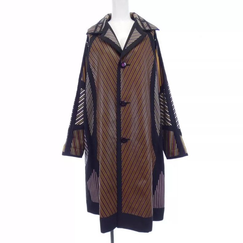 Issey Miyake Issey Miyake Multicolored striped coat Size M / US 6-8 / IT 42-44 - 2 Thumbnail