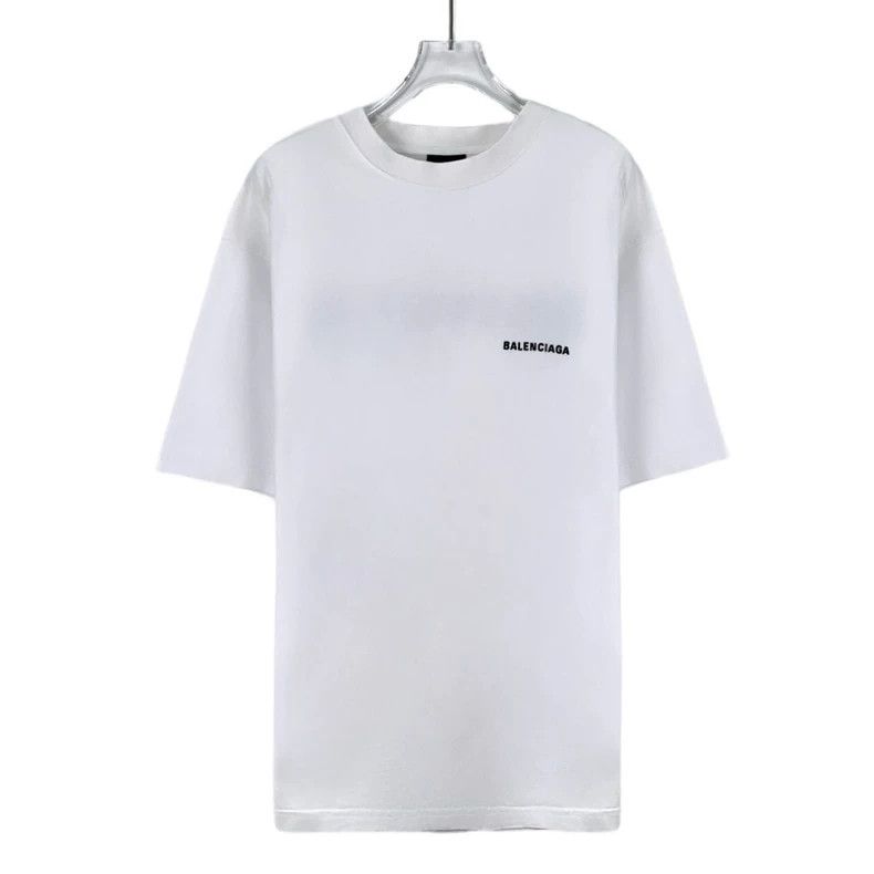 Balenciaga Balenciaga White logo monogrammed embroidered cotton crew Size US M / EU 48-50 / 2 - 1 Thumbnail