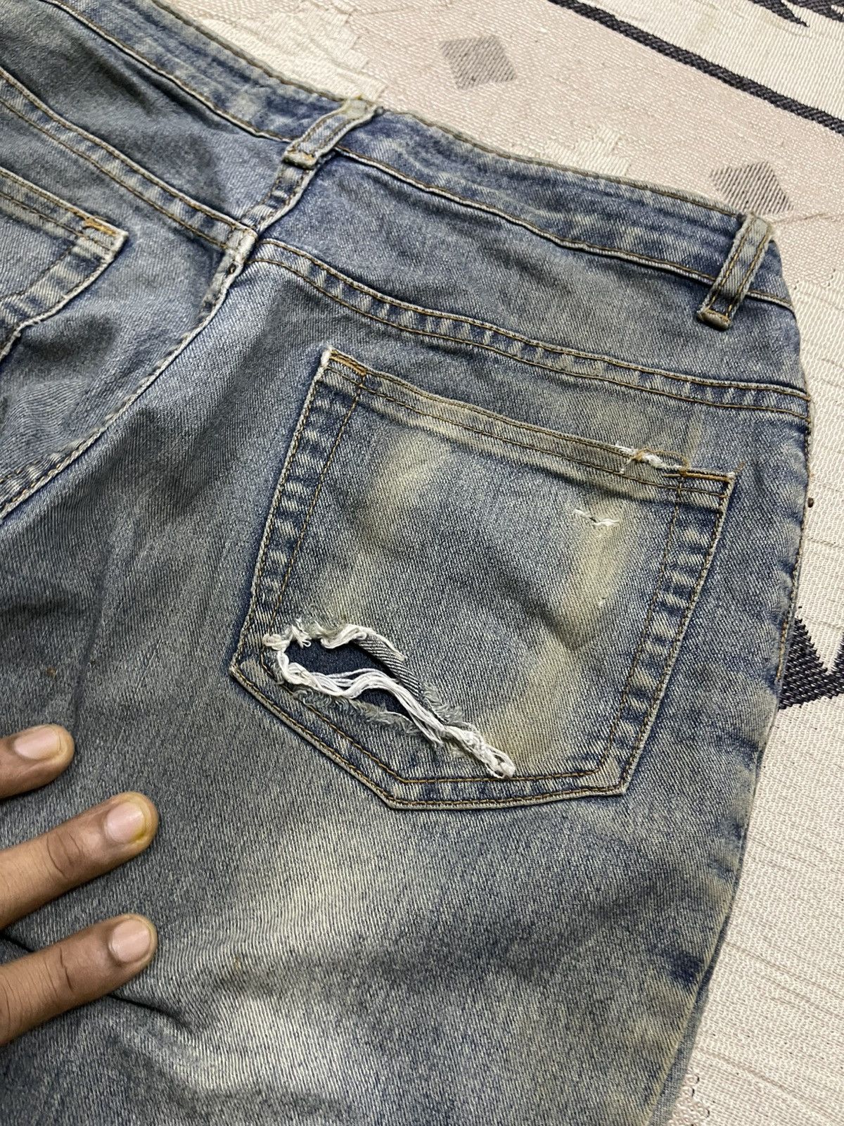 If Six Was Nine 2000s HOT BALLOONING FLARE DISTRESSED JEANS RARE DESIGN Size 26" / US 2 / IT 38 - 18 Thumbnail