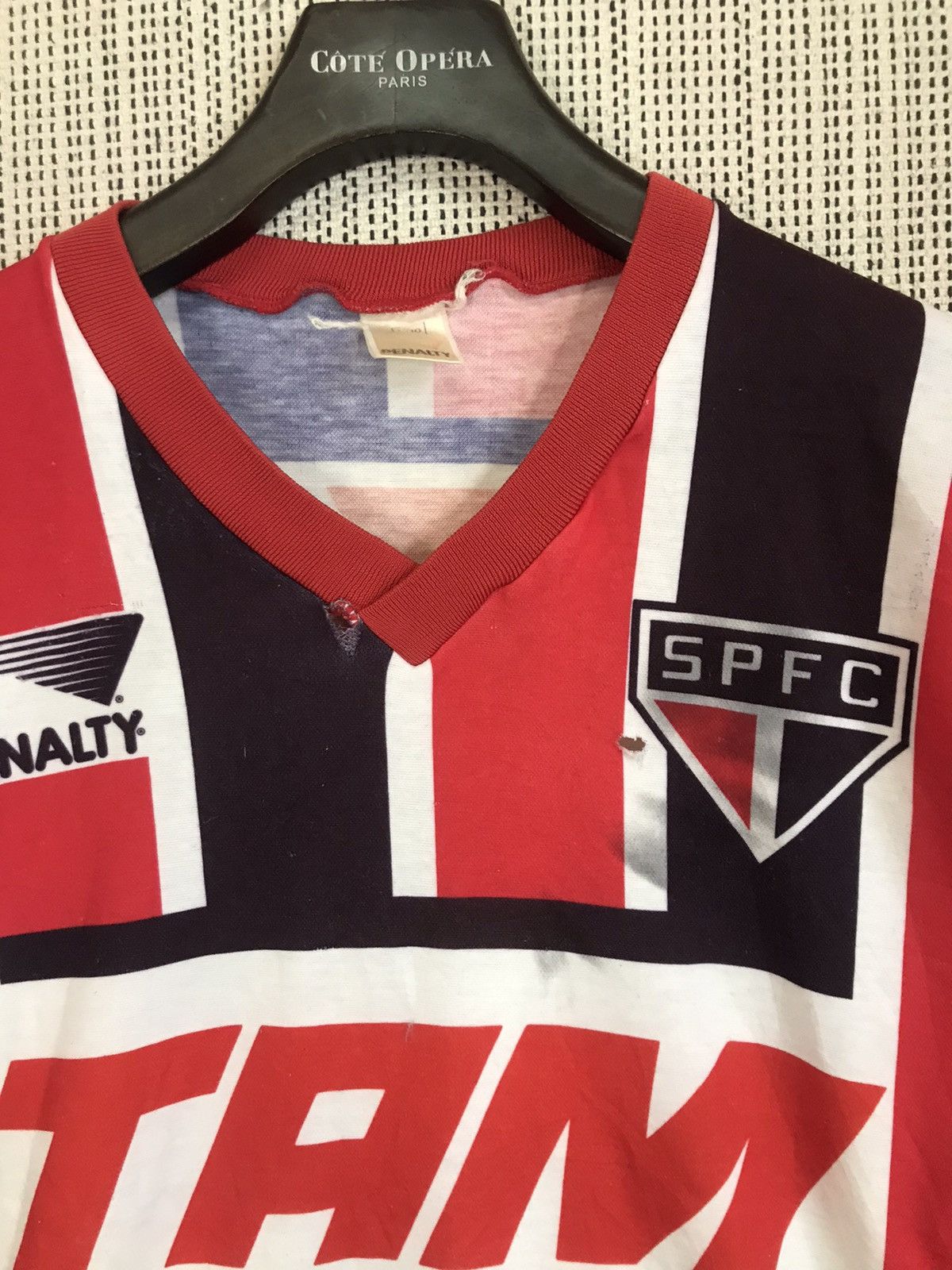 Penalty × Vintage ‼️VINTAGE SAO PAULO JERSEY 1993-94 #10 DISTRESSED‼️ Size US L / EU 52-54 / 3 - 3 Thumbnail