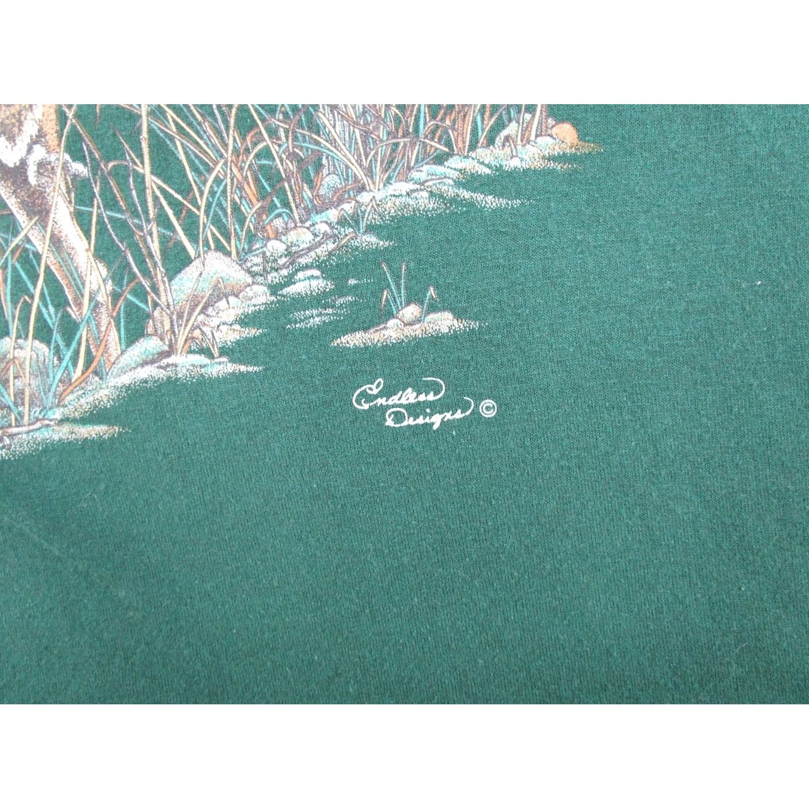 Endless Vintage Endless 2XL T-Shirt Men Graphic Print Crew Neck 90s Deer Buck Green Cotton Short Sleeve Shirt Size US XXL / EU 58 / 5 - 4 Thumbnail