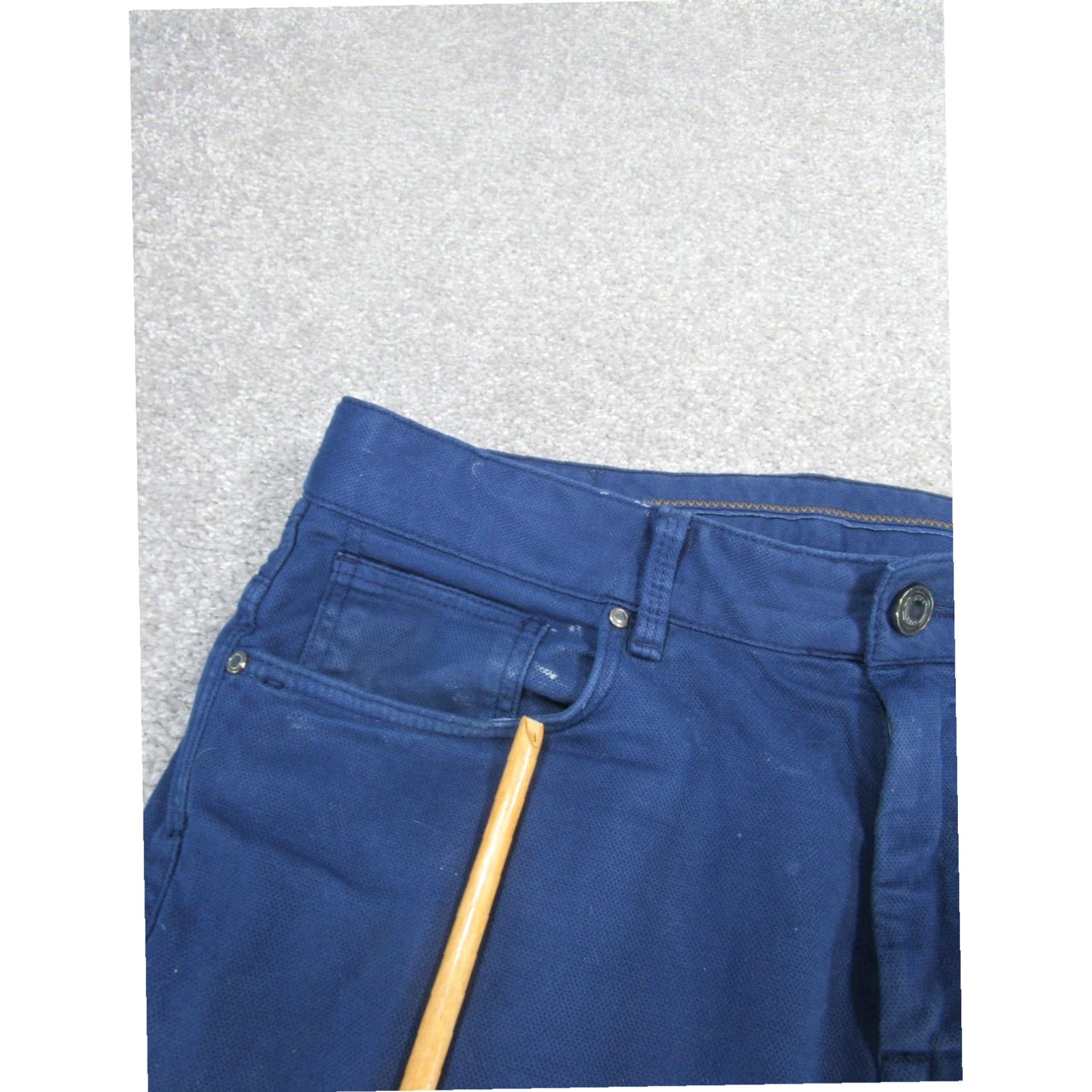 Zara Mens Zara Dark Blue Cotton Skinny Fit 30 Pants Size US 30 / EU 46 - 5 Thumbnail