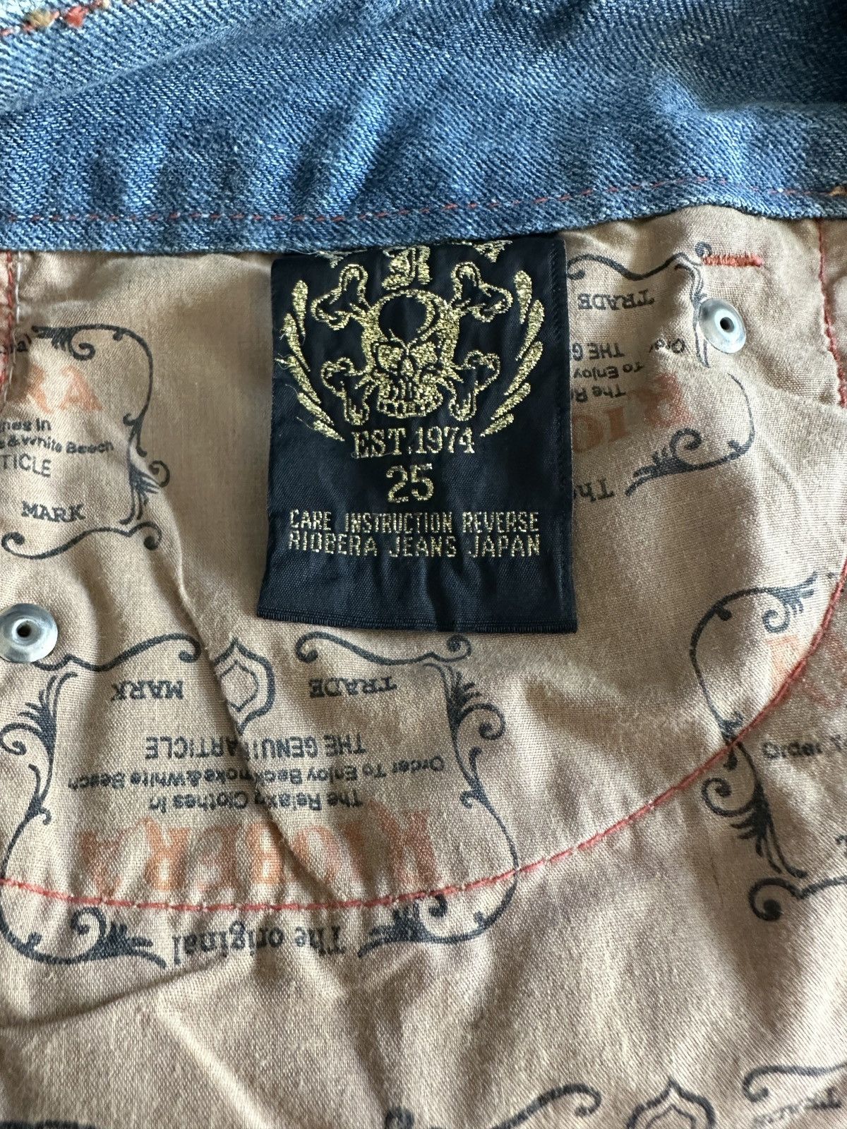 Japanese Brand Riobera Y2K Flared Denim Jeans Japanese Korean Archive Gyaru Size 25" / US 0 / IT 36 - 10 Thumbnail