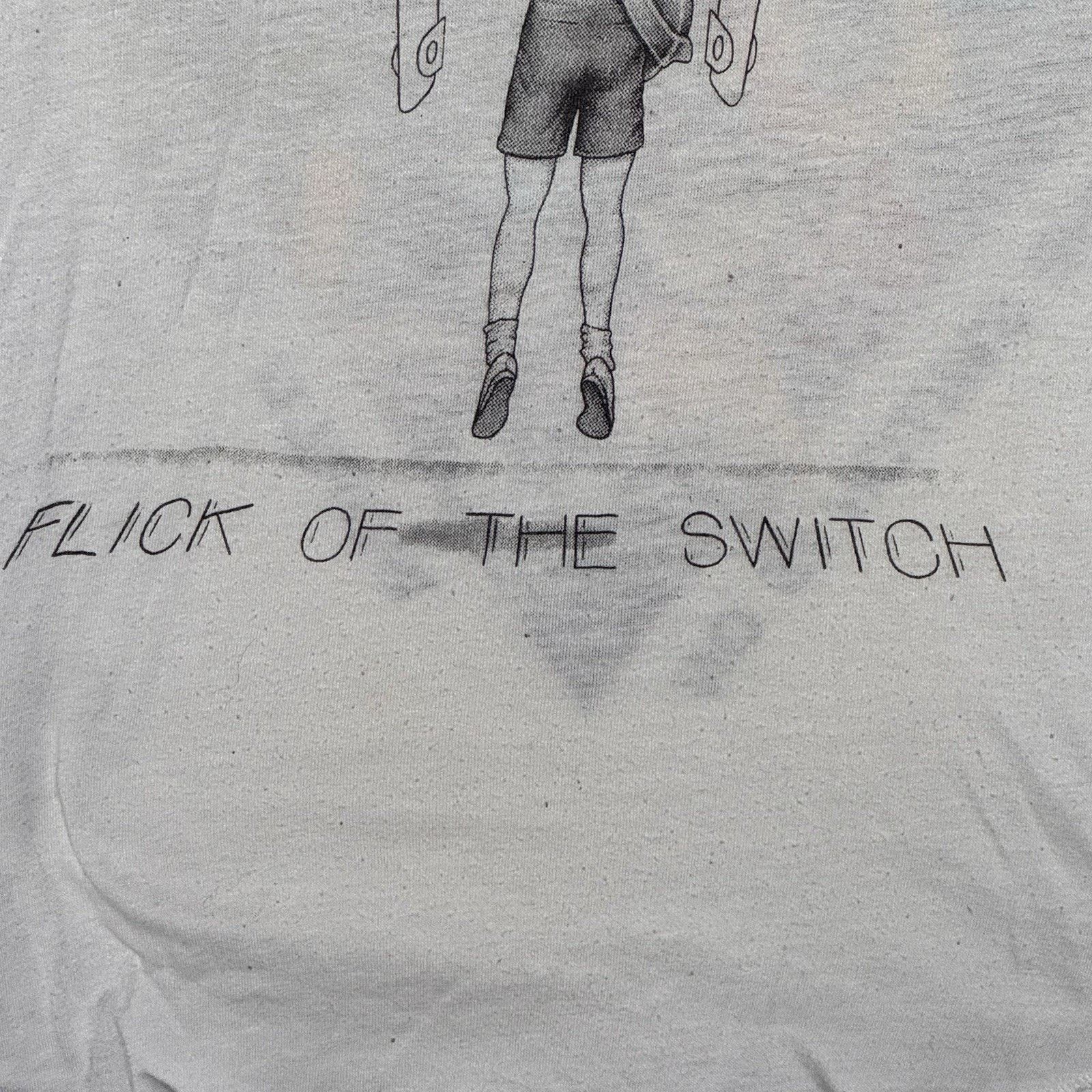 Band Tees × Vintage VTG AC/DC Flick of the Switch Raglan T-Shirt Women’s Small Size XS / US 0-2 / IT 36-38 - 4 Thumbnail