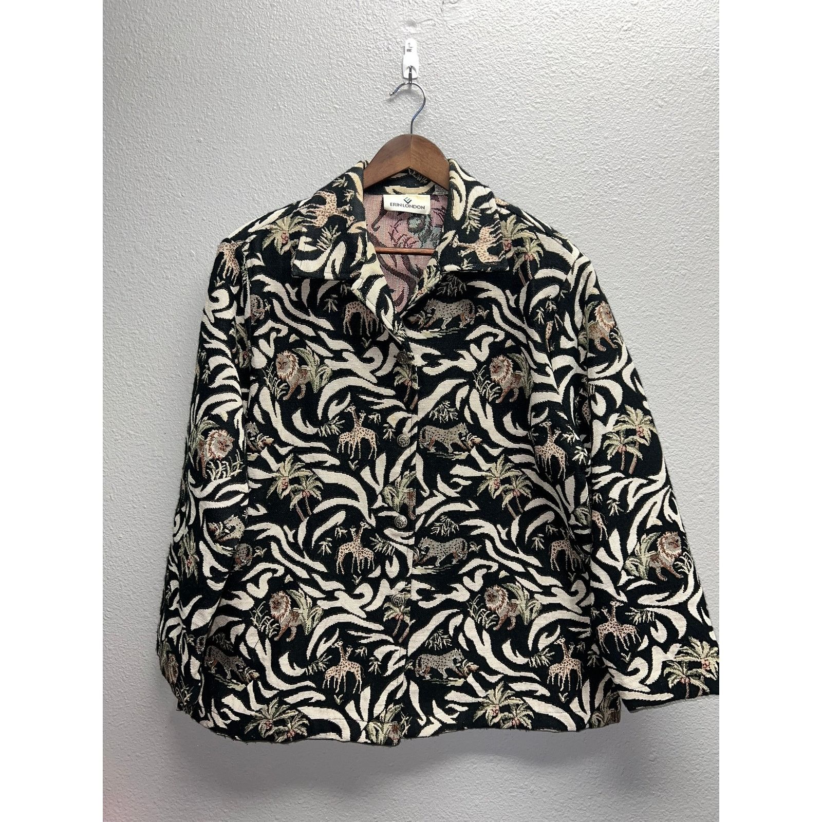 Vintage Womens Vintage Safari Blazer Jacket Tapestry Jacquard XL Size XL / US 12-14 / IT 48-50 - 1 Thumbnail