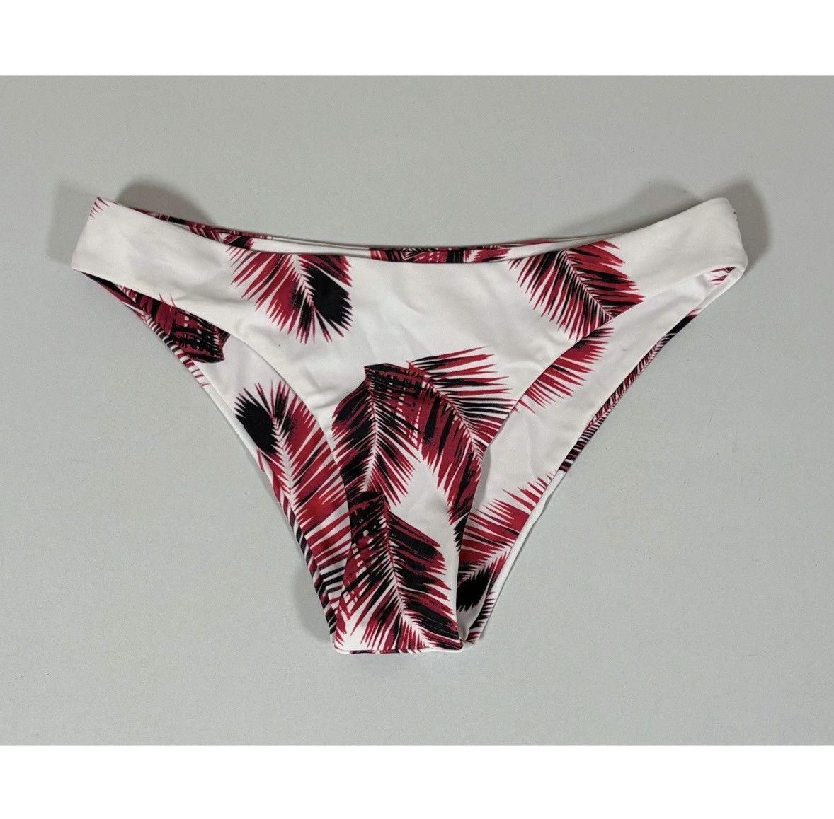 Japanese Brand × Vintage White Red Palm Tree Bikini Bottoms Bathing Suit Size S 🤍♥️ Size ONE SIZE - 1 Thumbnail