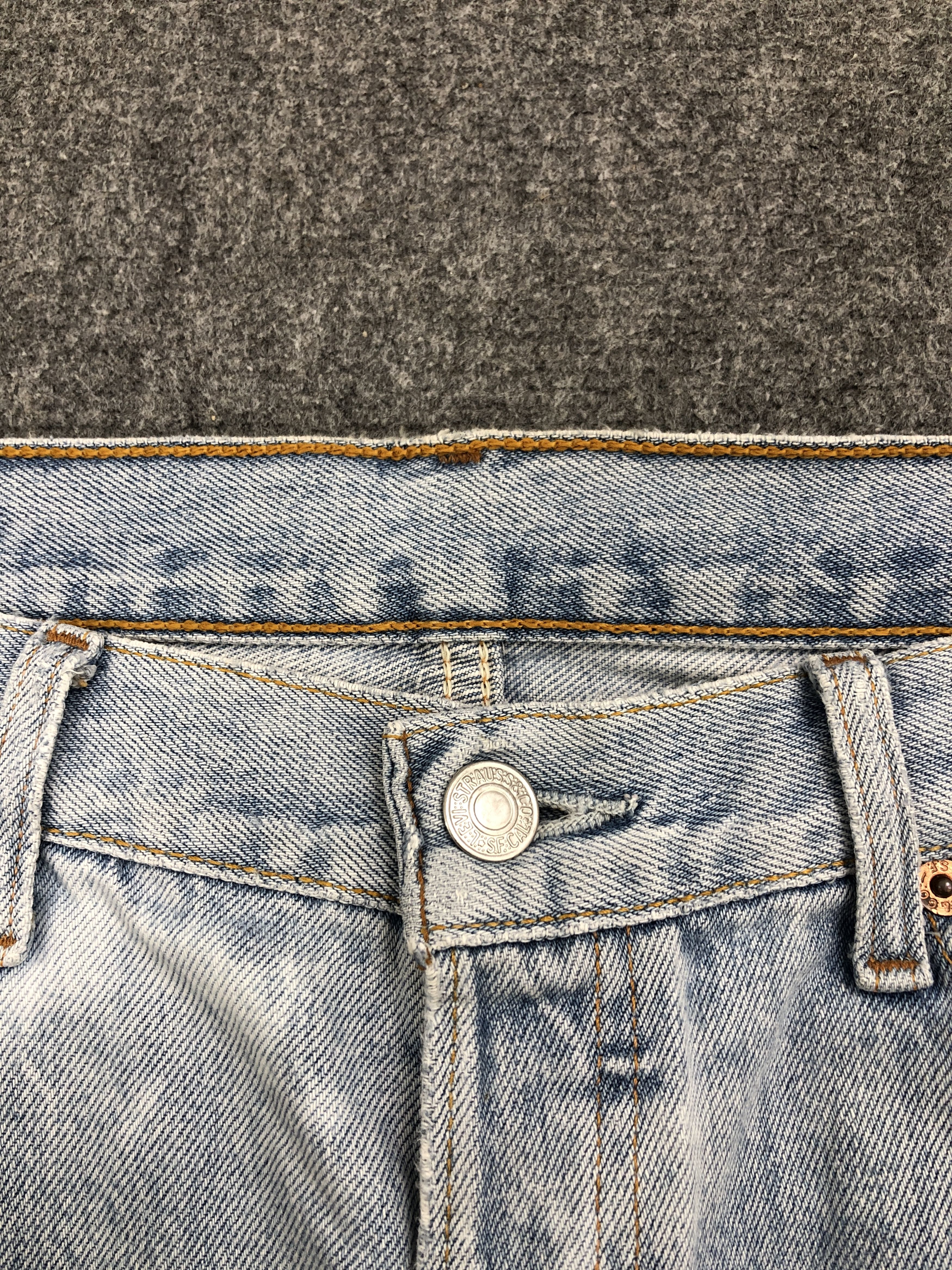 Levi's × Vintage Vintage 90s Levis 501 Splatter Paint Light Wash Jeans Size US 32 / EU 48 - 10 Thumbnail