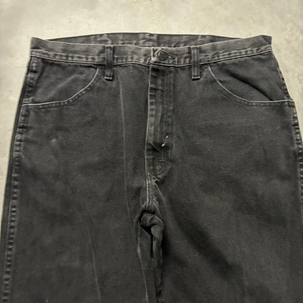 Japanese Brand × Vintage Crazy Vintage Y2K/2000s Grunge Solid Black Essential Denim Jeans! Size US 35 - 5 Thumbnail
