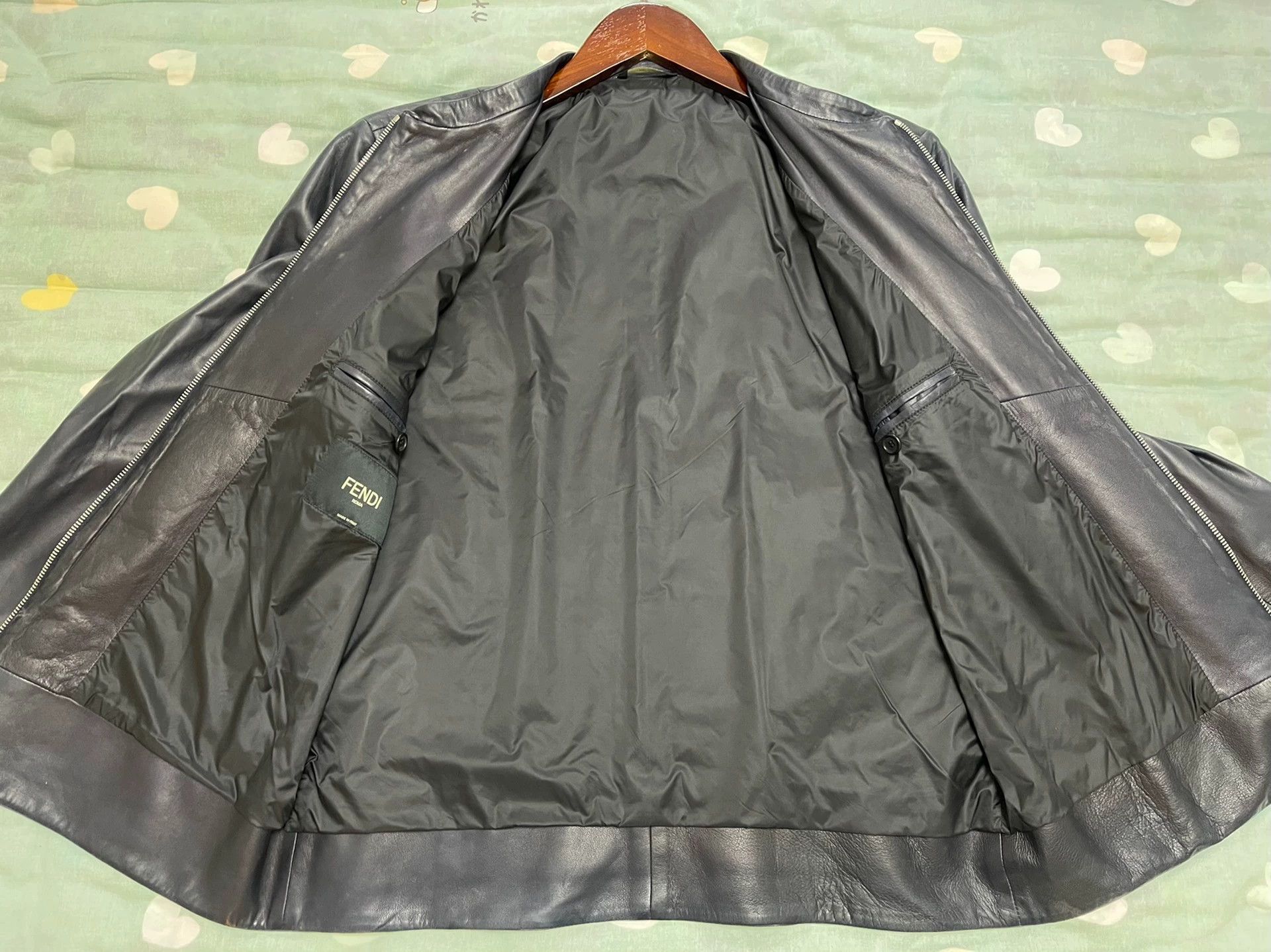 Fendi Fendi Basic Navy Lambskin Jacket Men's 50 Size US M / EU 48-50 / 2 - 4 Thumbnail