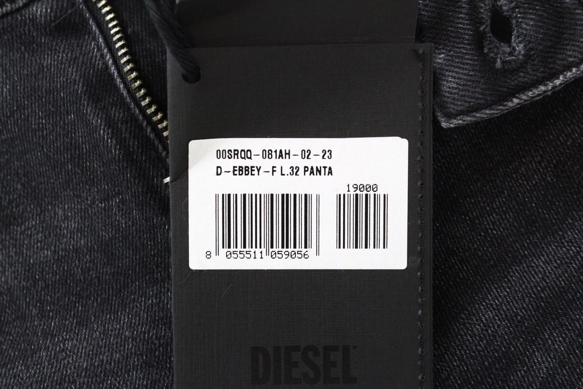 Diesel D-EBBEY-F 081AH W23/L32 Dark Grey Bootcut Jeans 70529 Size 23" - 10 Thumbnail