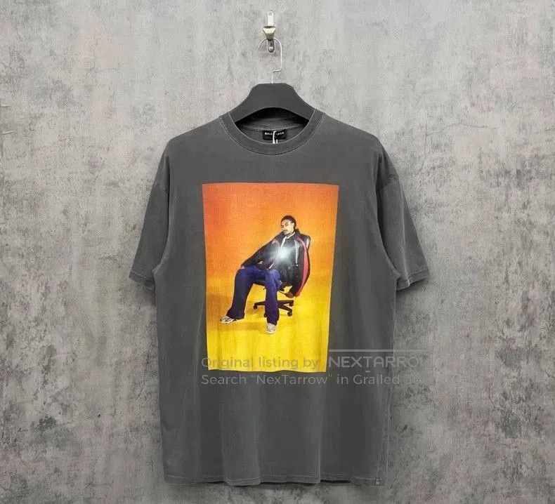 Balenciaga Balenciaga Washed Black Portrait T-shirt. Size US XS / EU 42 / 0 - 1 Thumbnail
