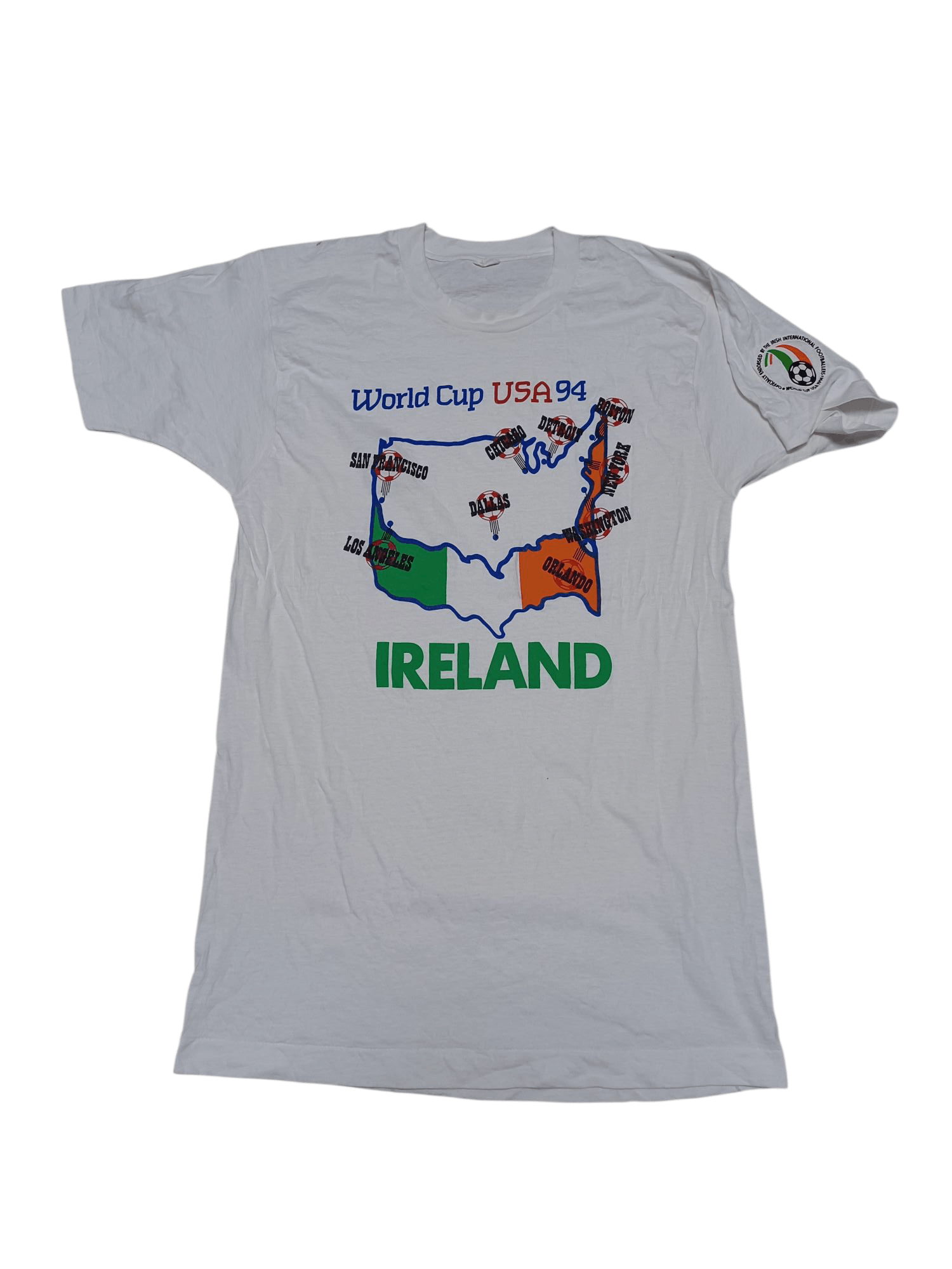 Fruit Of The Loom IRELAND FIFA WORLD CUP 1994 USA SCREEN STARS VINTAGE TEE Size US S / EU 44-46 / 1 - 1 Thumbnail