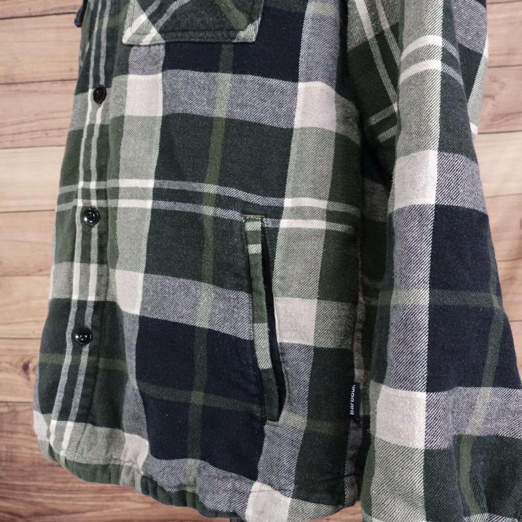 Barbour Barbour Shirt Mens L Green Plaid Flannel Long Sleeve Button Up Pockets Size US L / EU 52-54 / 3 - 6 Thumbnail