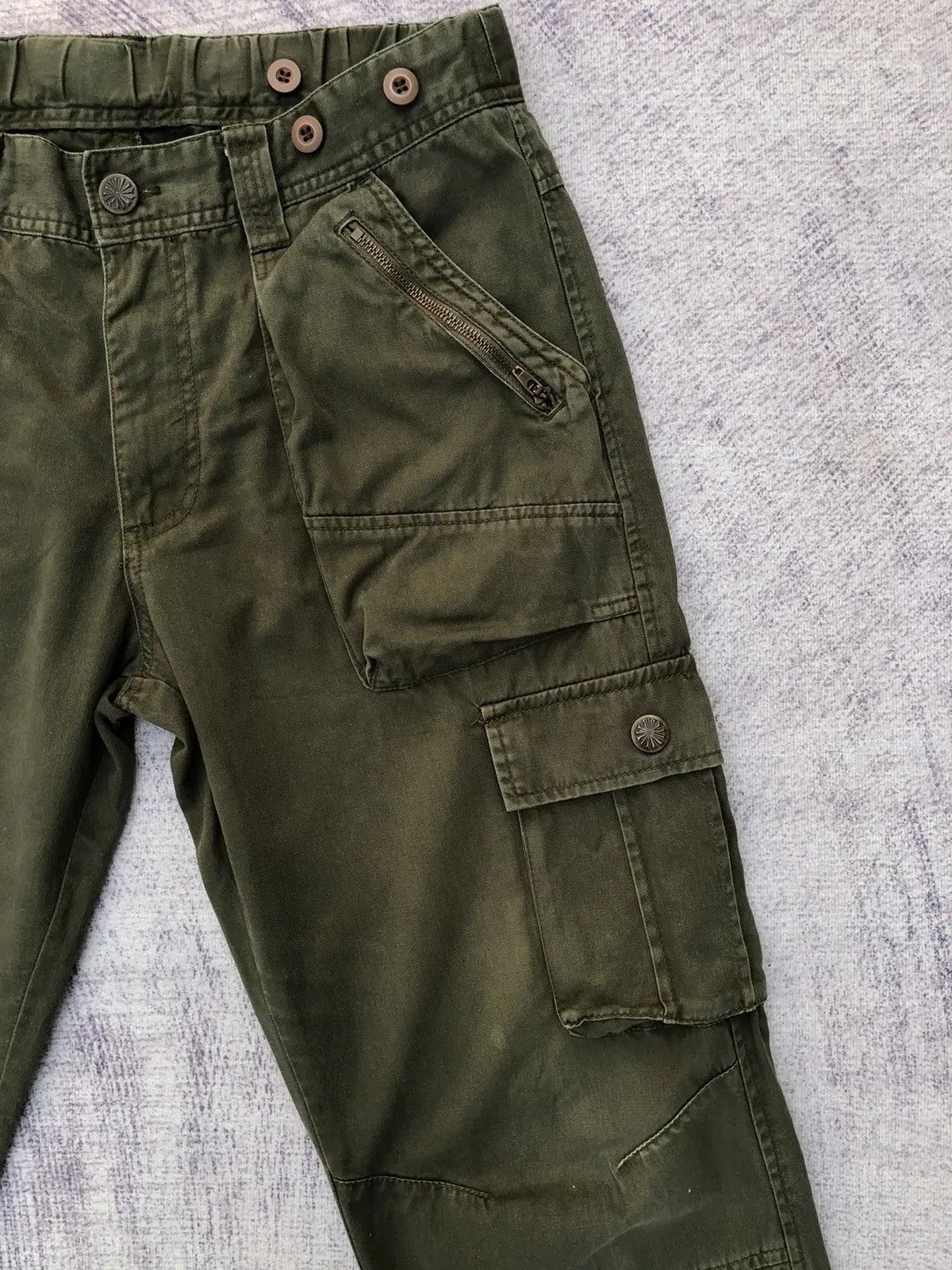 Japanese Brand × Vintage Green 🇯🇵 Multi-Pocket Tactical Cargo Pants 8 Pocket Size US 32 / EU 48 - 5 Thumbnail