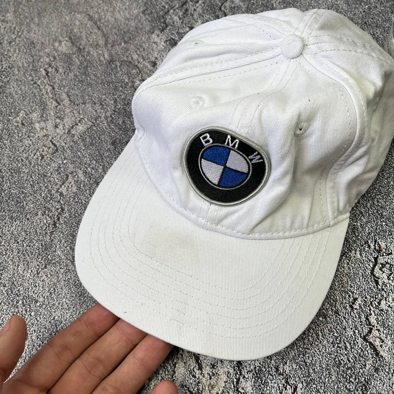 Japanese Brand Vintage BMW Cap UniSex OneSize White Cars Racing Logo Size ONE SIZE - 3 Thumbnail