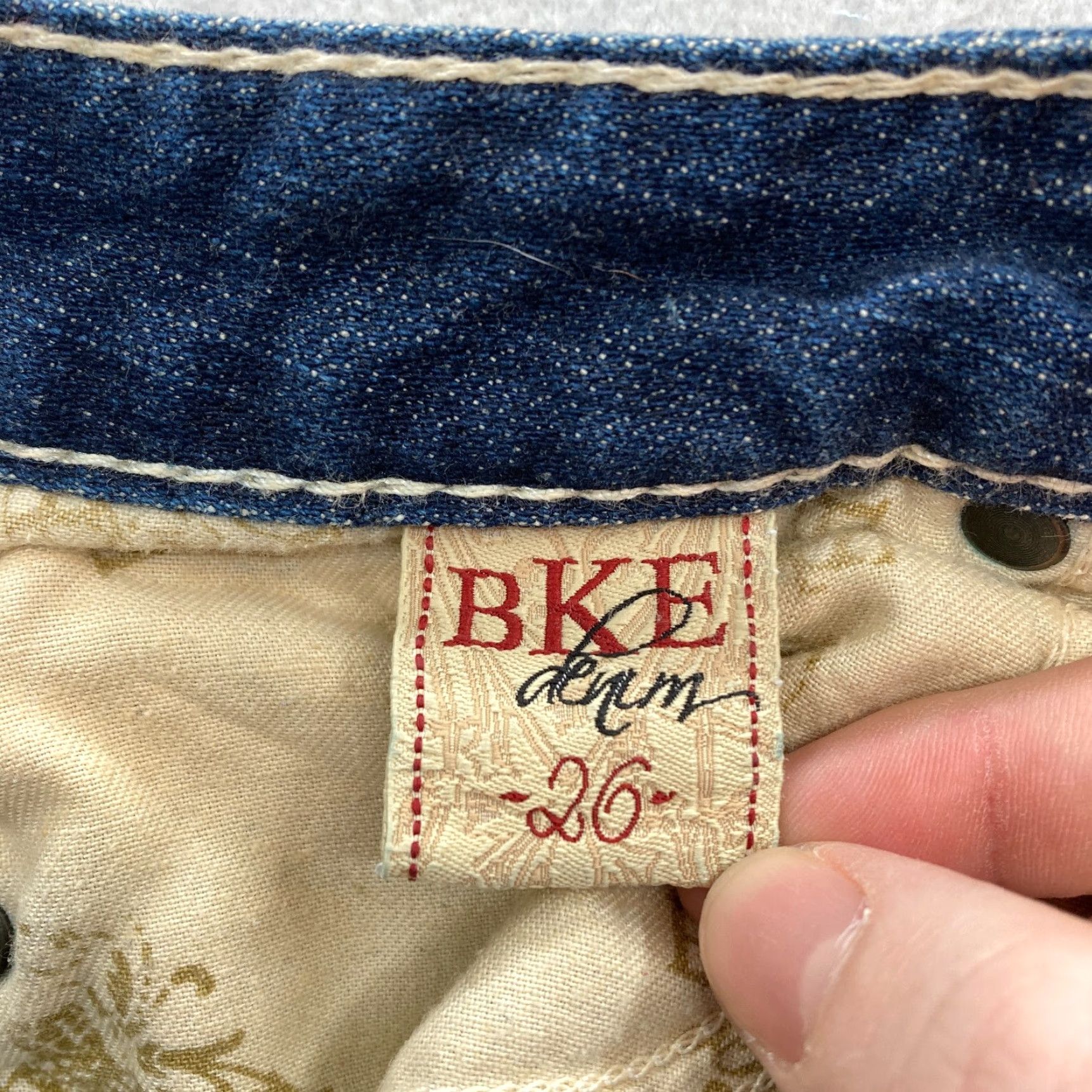 Vintage Buckle Bke Capri Jeans Women's 26 Kate Dark Wash Blue Stretch Denim Low Rise Size 26" / US 2 / IT 38 - 5 Thumbnail