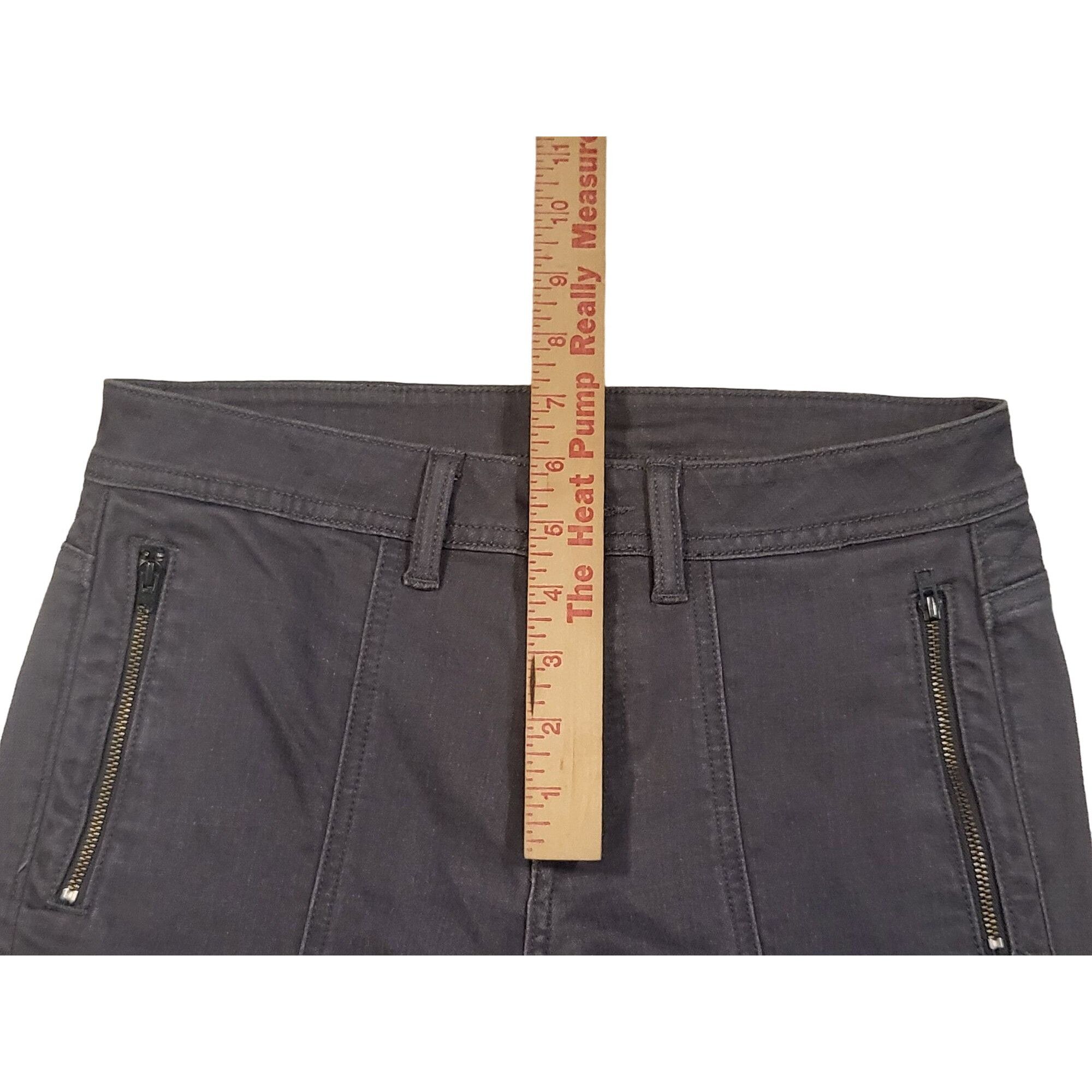 SKINGRAFT Skingraft Moto Jeans Women Sz 27 Charcoal Gray Straight Leg Size 27" / US 4 / IT 40 - 4 Thumbnail