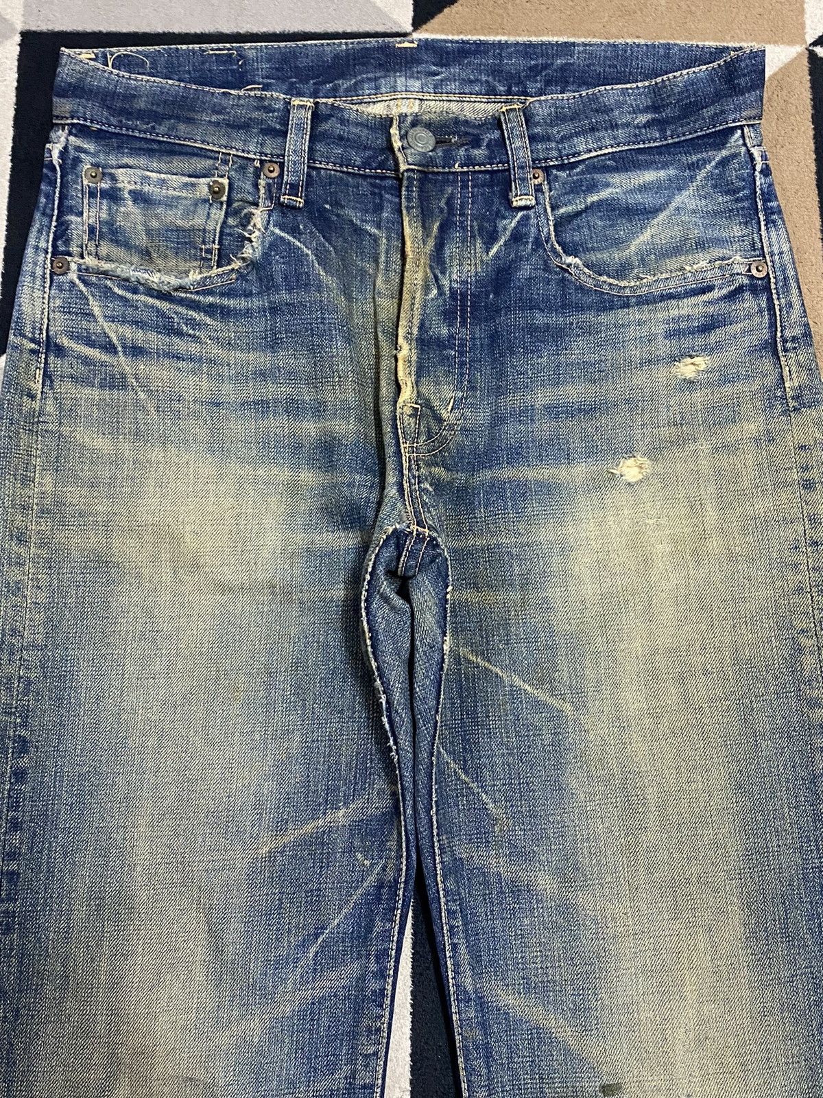 Spellbound Japanese Brand SpellBound Mud Wash Distressed Loose Jeans Size US 31 - 3 Thumbnail