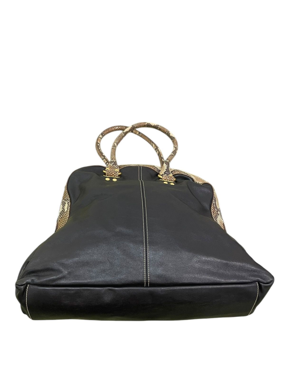 Genuine Leather Full Leather Guia’s Italy Python Tote Shoulder Bag 1🟩5 Size ONE SIZE - 15 Thumbnail