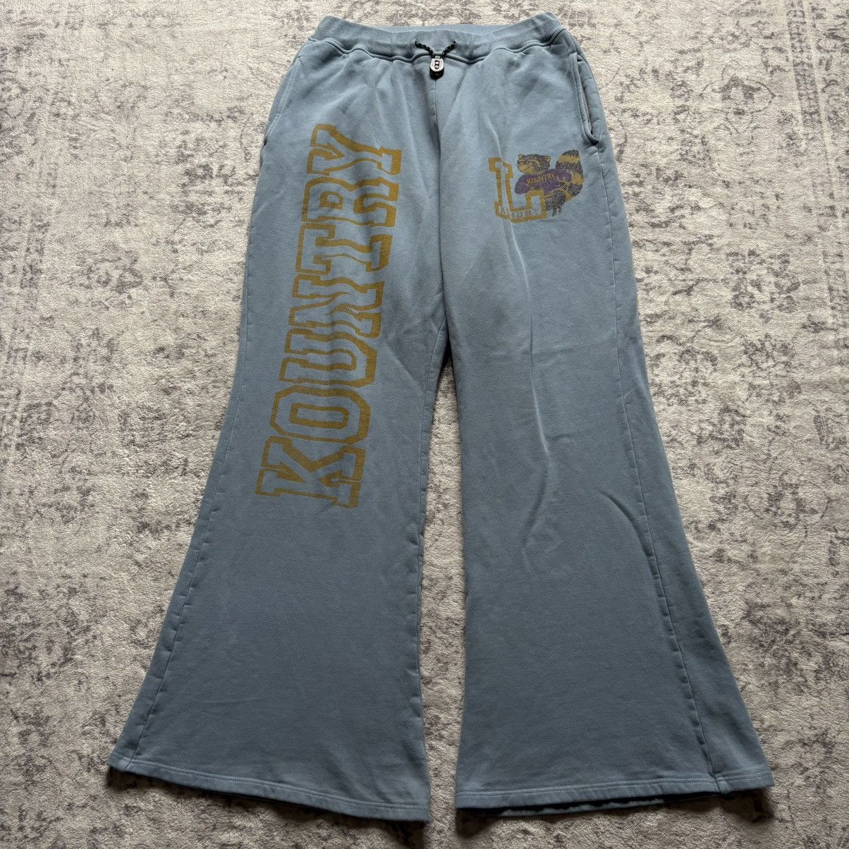 Kapital Kapital Kountry Laundry Flared Baby Blue Sweatpants | Size 3 Size US 32 / EU 48 - 1 Thumbnail