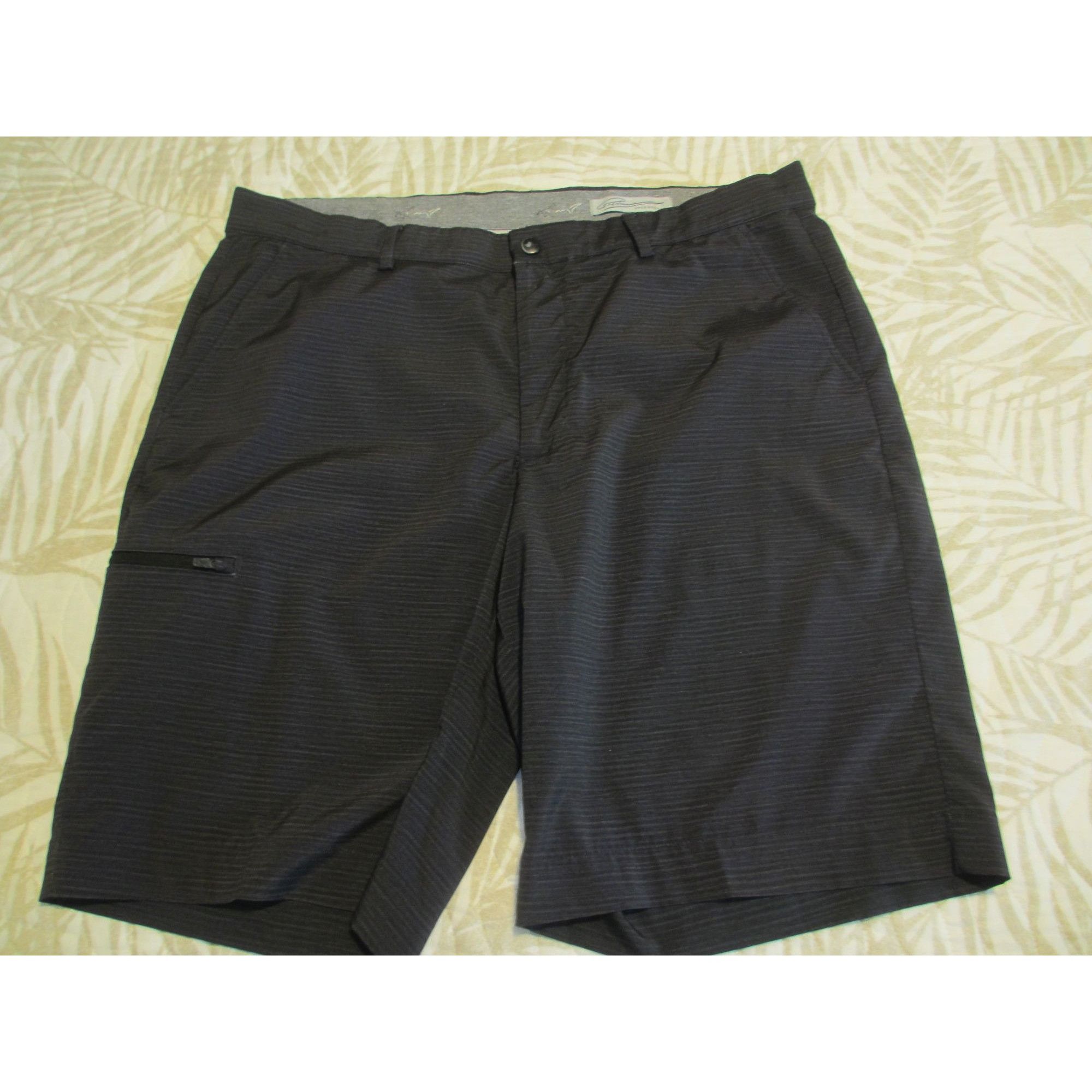 Greg Norman Greg Norman Golf Performance Striped Shorts 36 Black Polyest Size US 36 / EU 52 - 1 Thumbnail