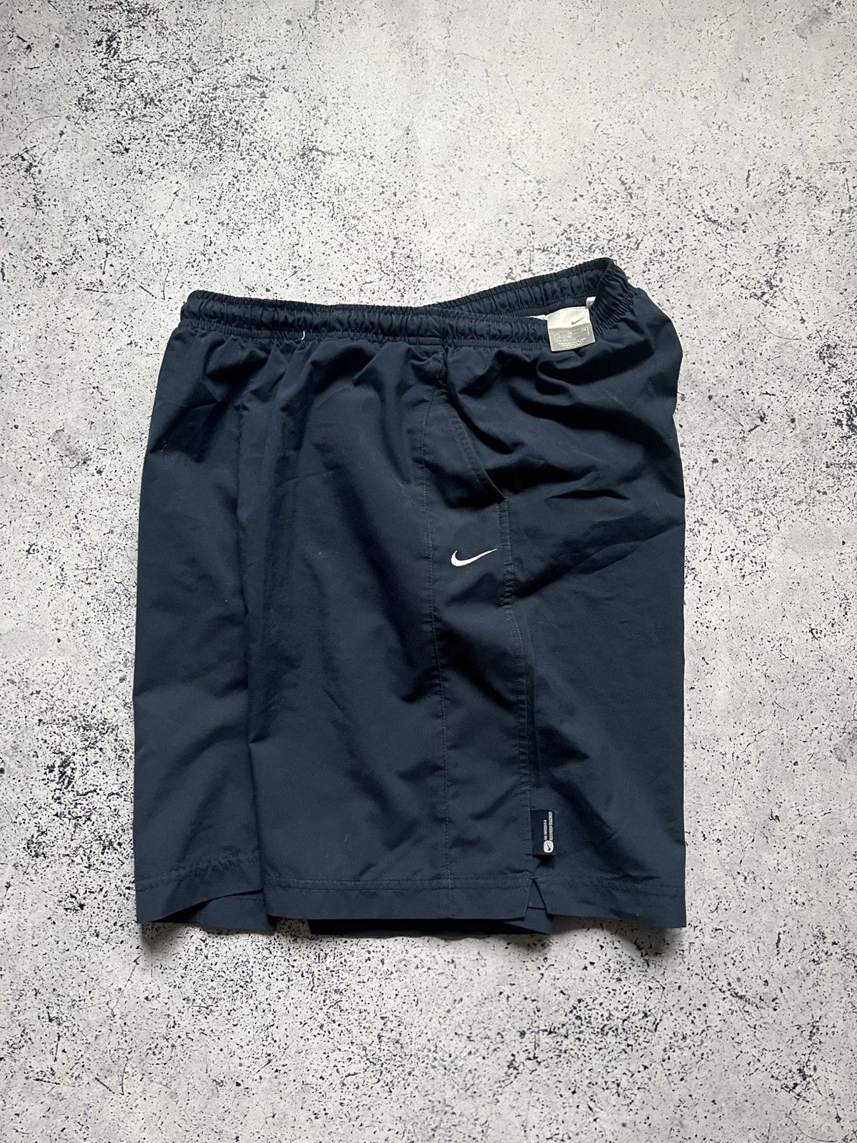 Nike × Vintage Vintage Nike Drill Swoosh Shorts Nylon Y2K USA Size US 32 / EU 48 - 1 Thumbnail
