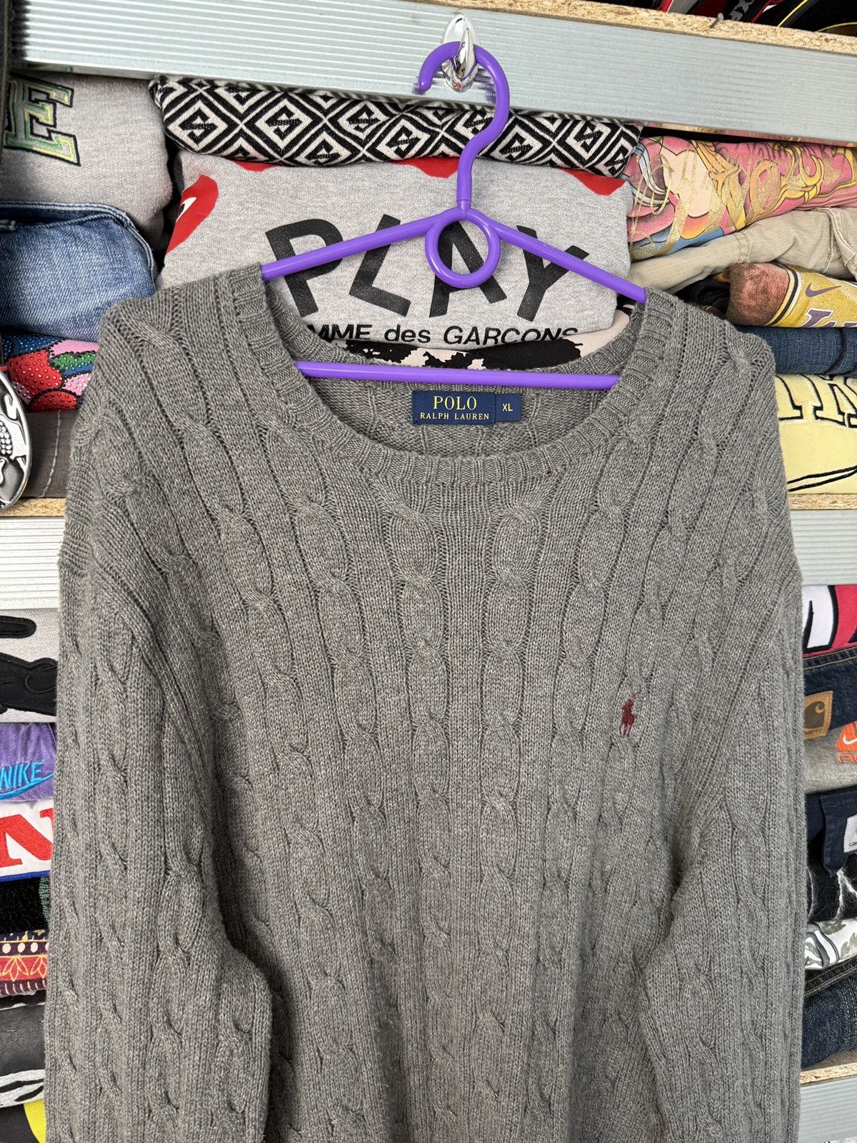 Polo Ralph Lauren Polo Ralph Lauren Cable Knit Blue Sweater Jumper Old money Size US XL / EU 56 / 4 - 3 Thumbnail