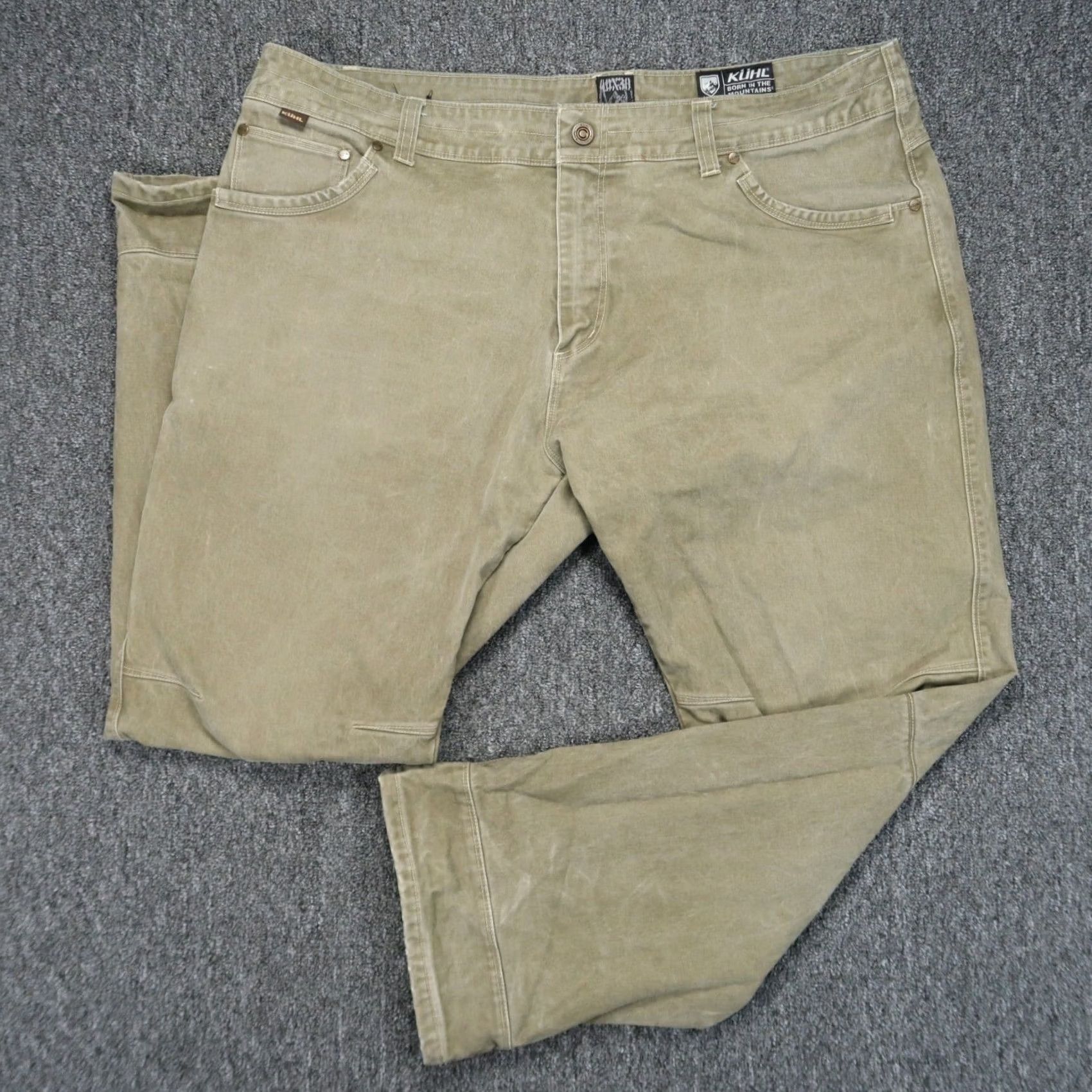 Vintage Kuhl Pants Men 40x30 Green Rydr Vintage Patina Dye Canvas Stretch Hiking Outdoor Size US 40 / EU 56 - 2 Thumbnail