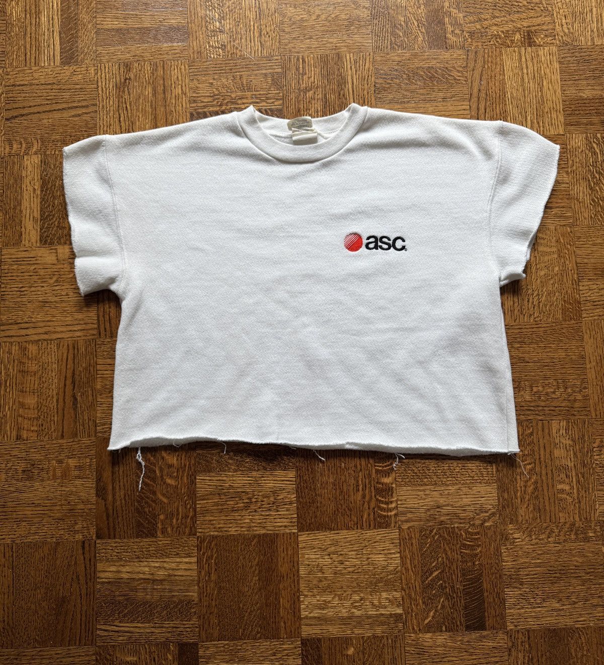 Vintage Vintage 80s ASC Embroidered Cropped Crewneck Sweatshirt Size US S / EU 44-46 / 1 - 1 Thumbnail