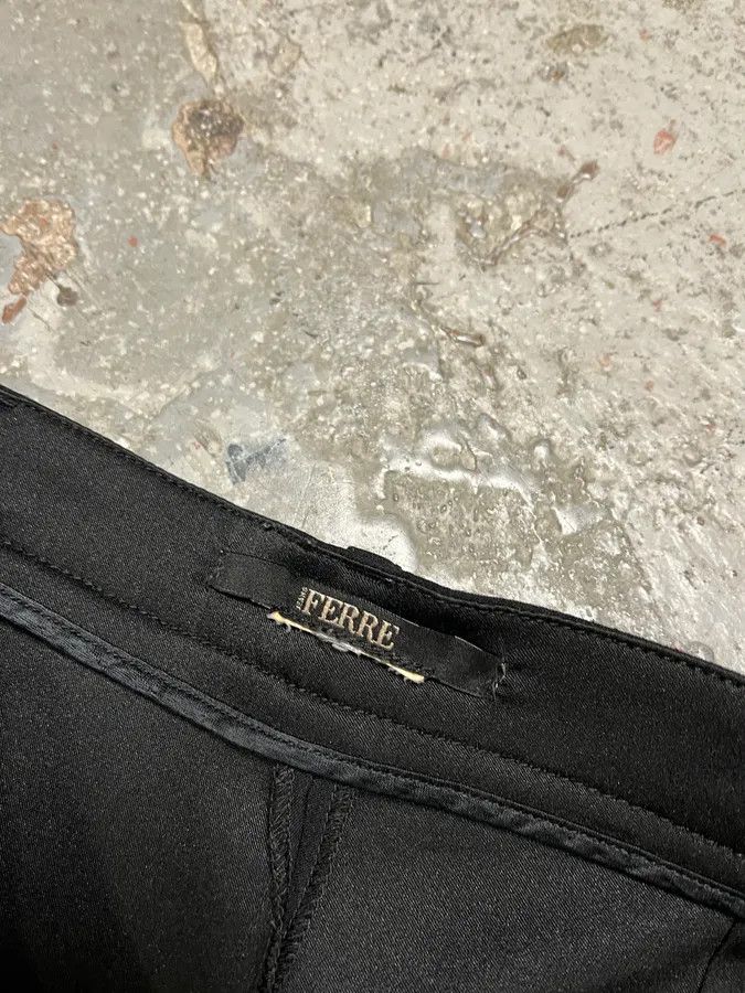 Gianfranco Ferre × Vintage 2000s Gianfranco Ferré Black Straps Pants Size US 30 / EU 46 - 10 Thumbnail