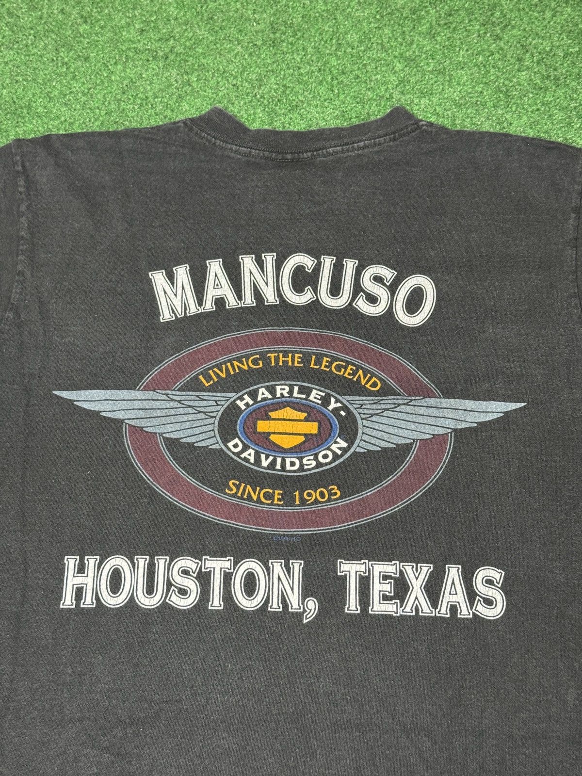 Harley Davidson × Vintage Vintage 90s Harley Davidson SICK Eagle Graphic Med T Shirt Size US M / EU 48-50 / 2 - 5 Thumbnail