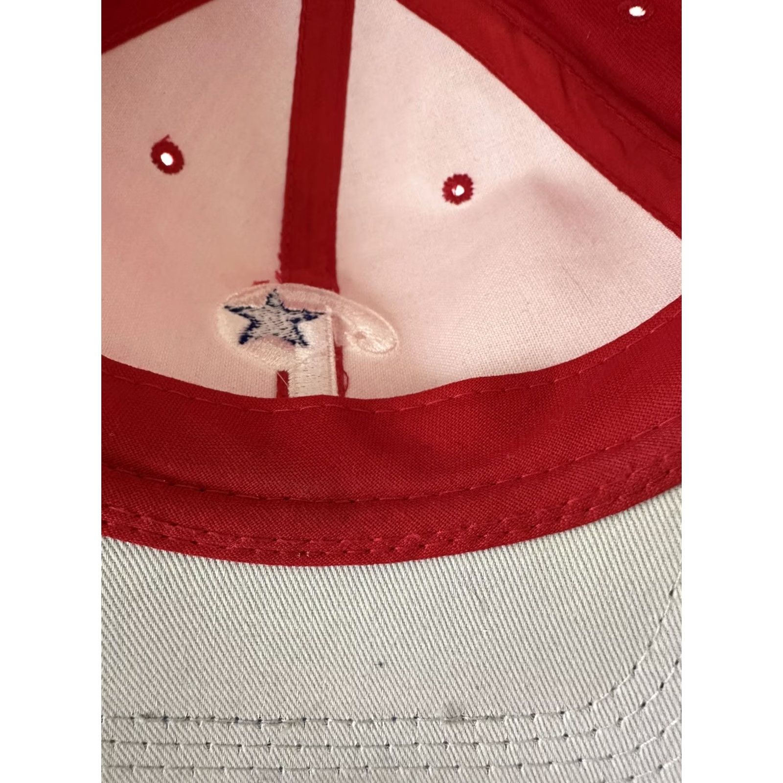 MLB VINTAGE 90s Philadelphia Phillies MLB Baseball Snapback Hat Red New without Tags Size ONE SIZE - 5 Thumbnail