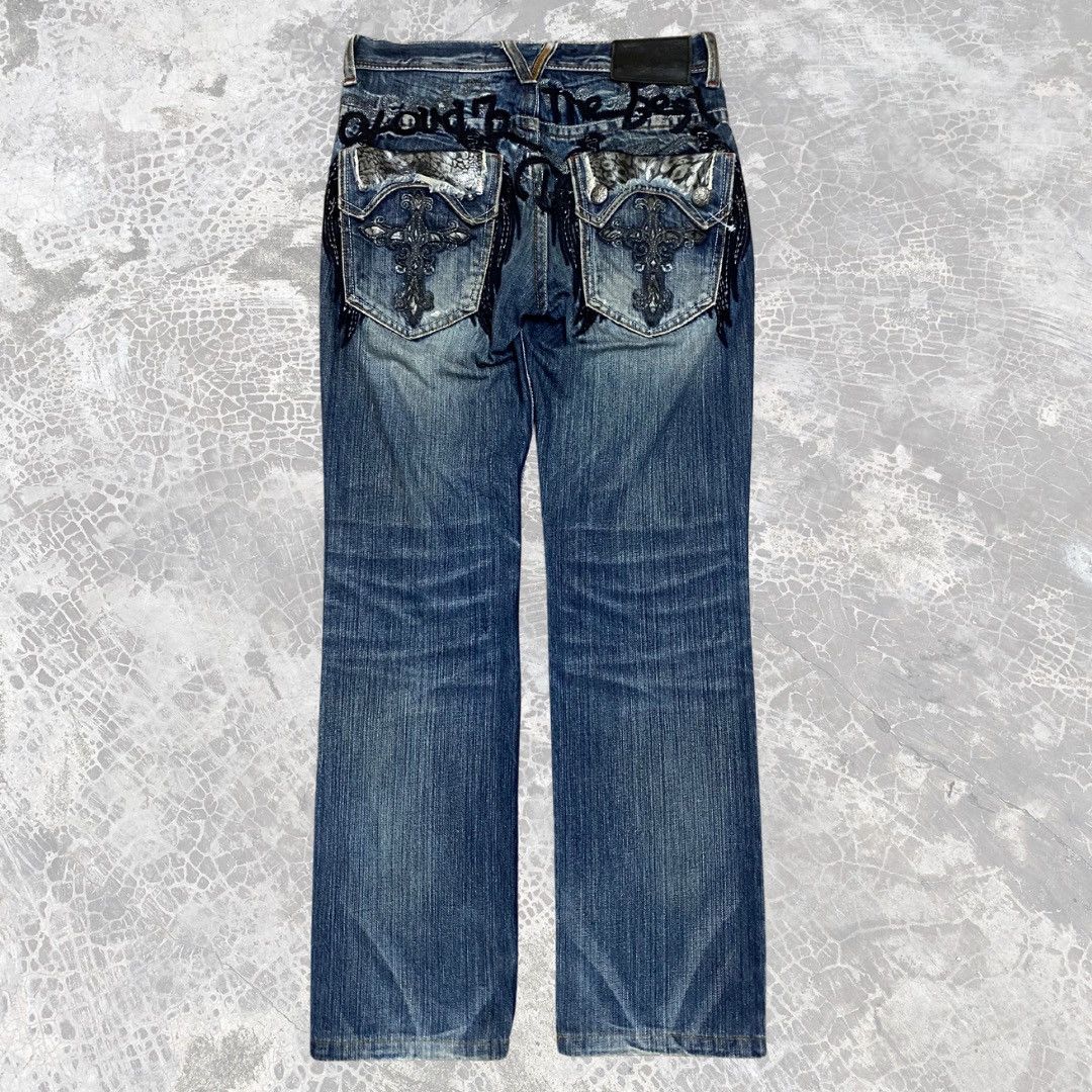 image of Y2K Affliction Style Cross Jeans Denim, Men's (Size 31)