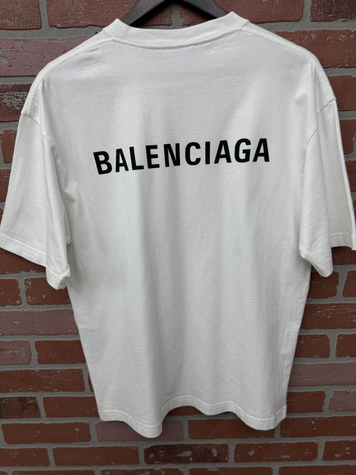 Balenciaga Balenciaga White Tee Shirt Back Logo $695 Retail Size XS Size US XS / EU 42 / 0 - 2 Thumbnail