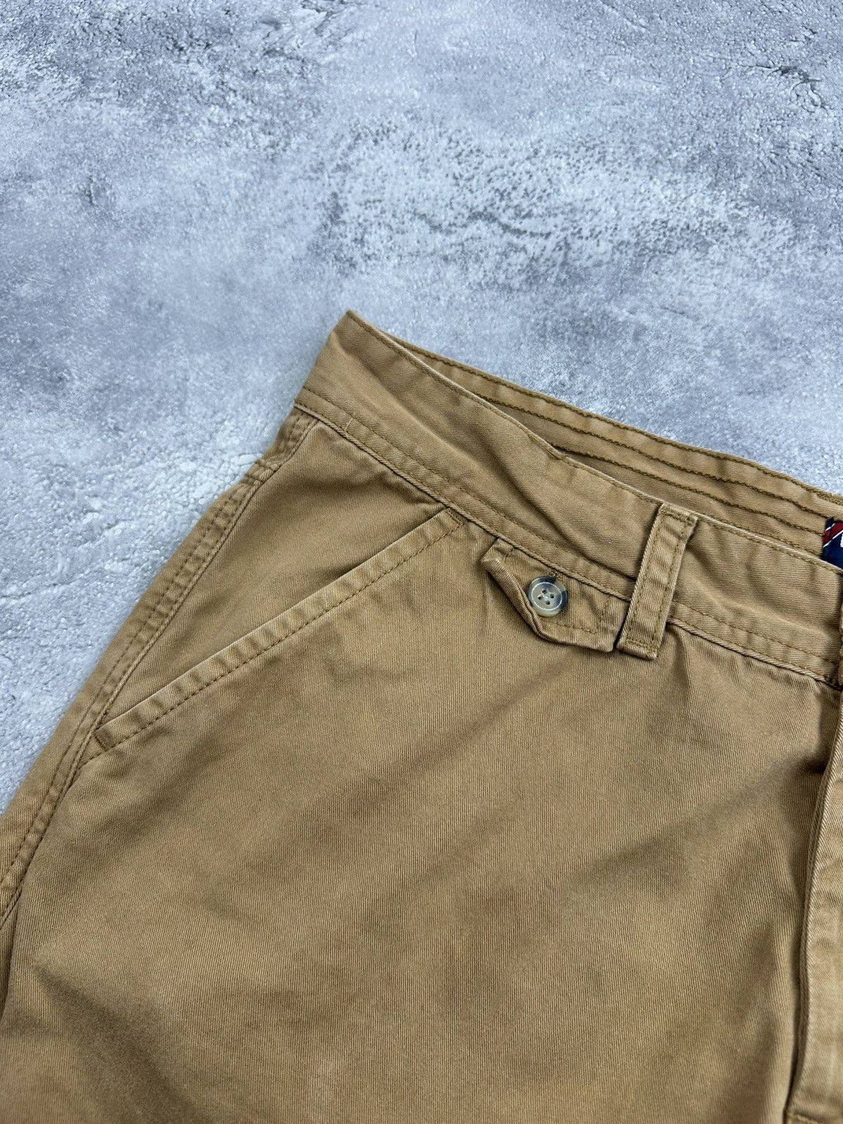 Kangol Vintage Kangol Rap Shorts Beige Rare Y2K Embroidered Logo Size US 34 / EU 50 - 9 Thumbnail