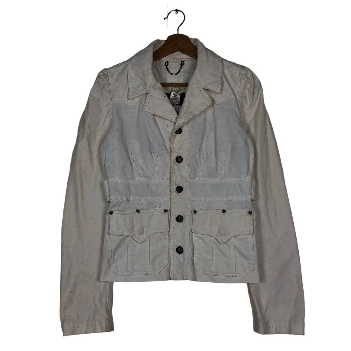 Diesel 🔥Vintage Cropped Biker Jacket Diesel Rare Lining Design Size US S / EU 44-46 / 1 - 1 Thumbnail