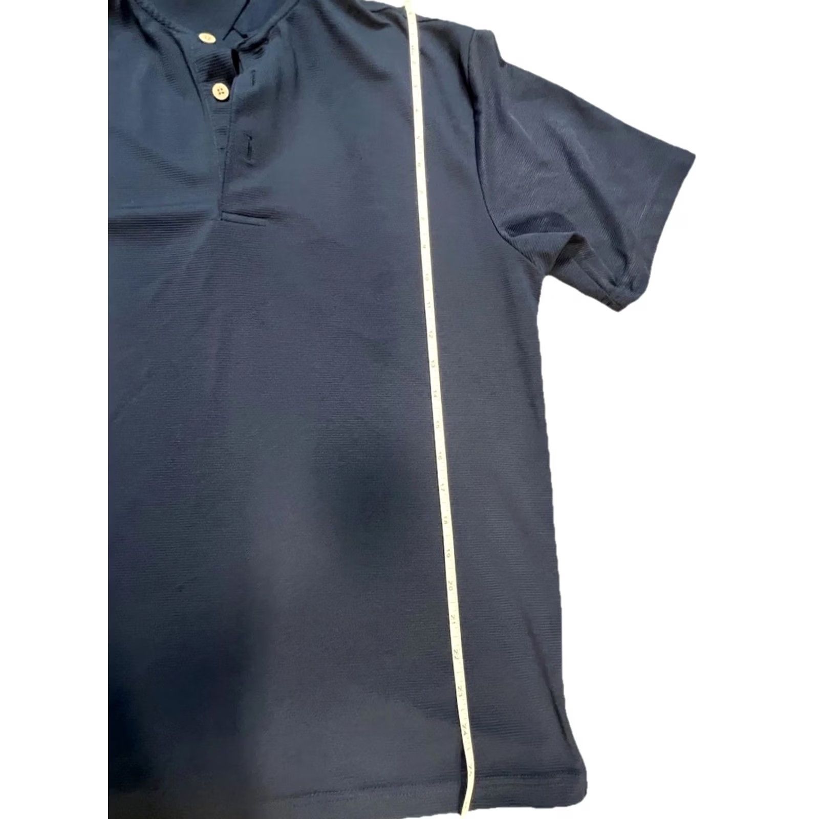 Cubavera Cubavera Polo Shirt Men M Blue Textured Performance Short Sleeve Golf Polo Shirt Mens Blue Size US M / EU 48-50 / 2 - 6 Thumbnail