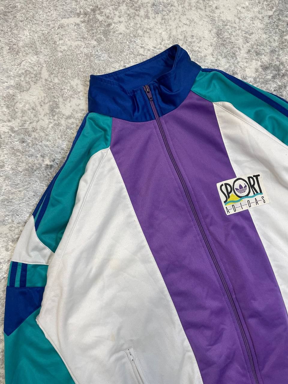 Adidas Vintage Adidas Sport Track Jacket 80s 90s Trefoil Logo Size US L / EU 52-54 / 3 - 4 Thumbnail
