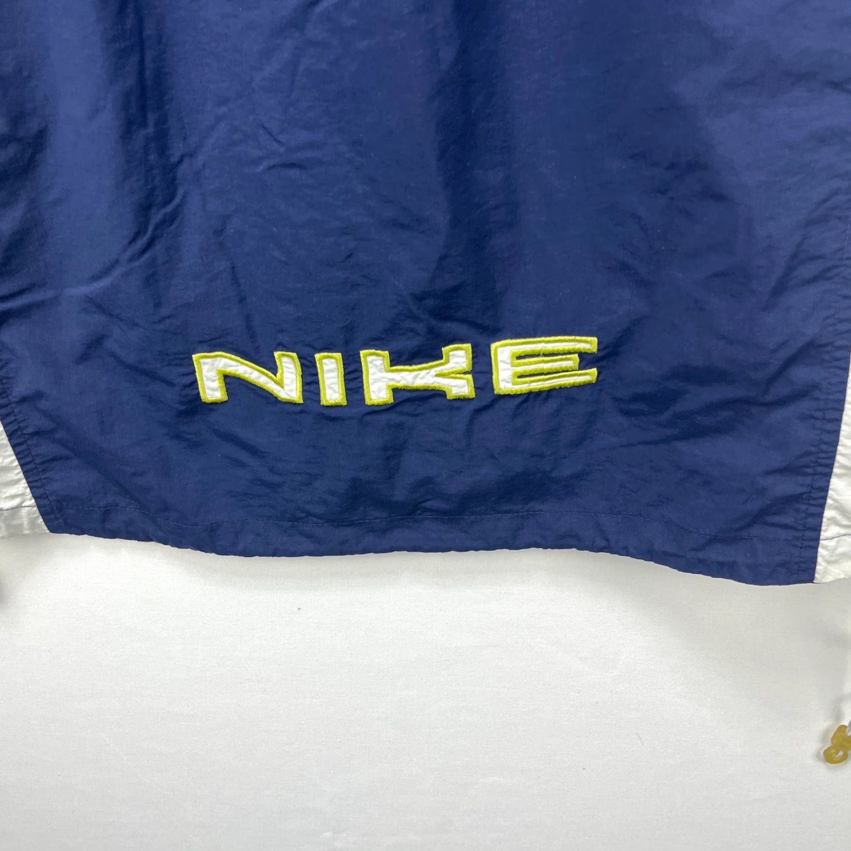 Nike VINTAGE Nike Swoosh Windbreaker Jacket Medium Men Blue Windbreaker 90s Nike Mens Size US M / EU 48-50 / 2 - 6 Thumbnail