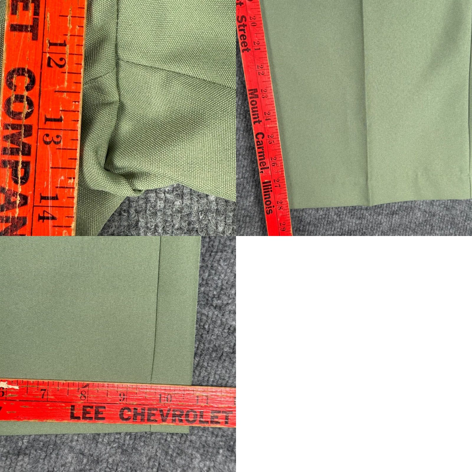 Haband VINTAGE Haband Dress Pants Men 44x28.25 Green Flat Front Easy Care Wrinkle Resistant Professional Workwear Long Retro 80s Size US 44 / EU 60 - 8 Thumbnail