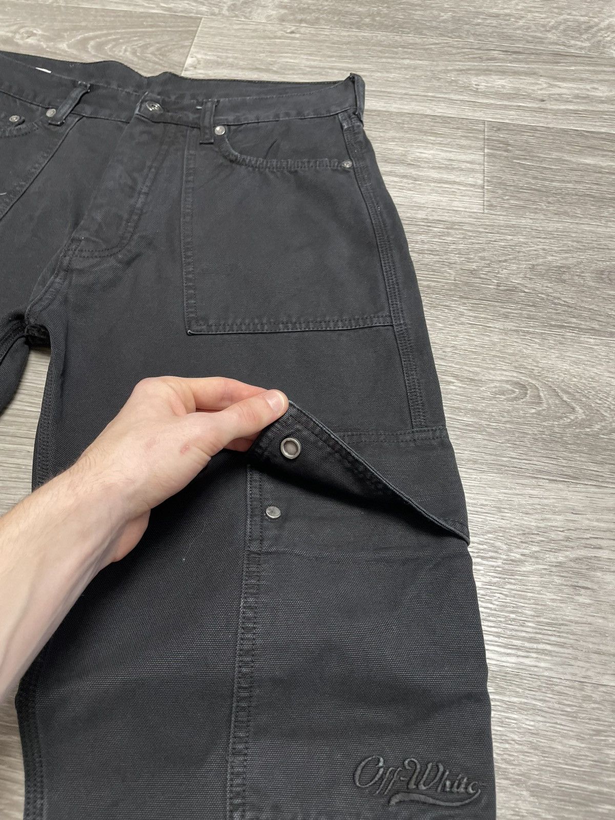 Off-White Off White Black Cargo Jeans Size US 32 / EU 48 - 9 Thumbnail