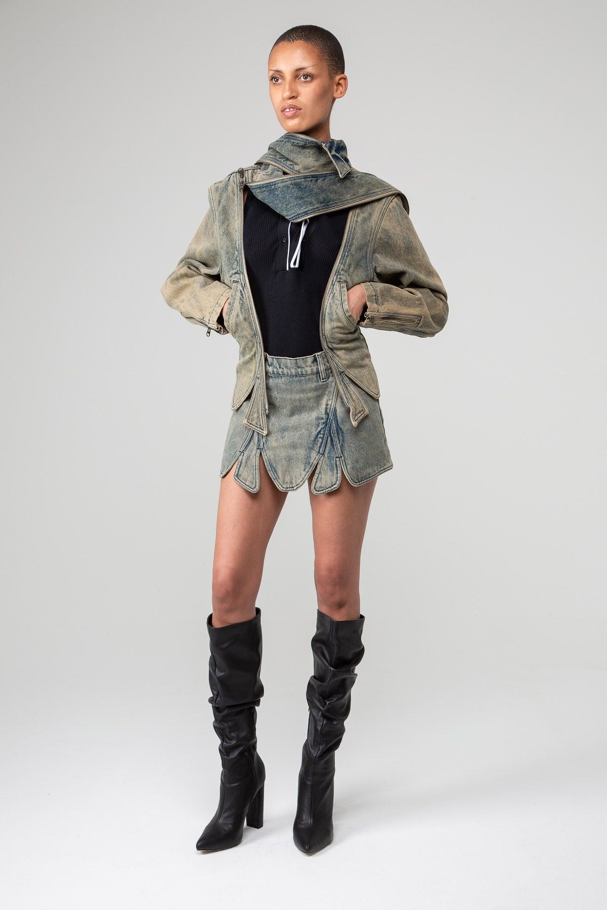 Y/Project $805 Y/Project Triple Neck Bodysuit Size XS / US 0-2 / IT 36-38 - 7 Thumbnail