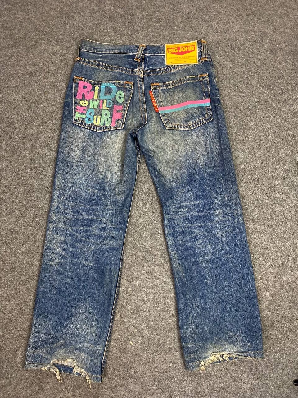 Big John vintage big john denim printed on pocket nice design Size US 37 - 1 Thumbnail