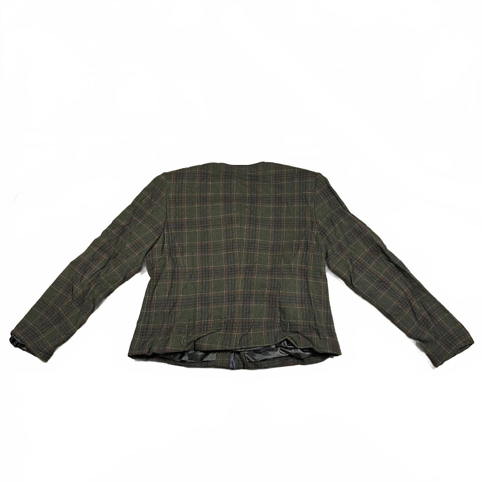 Pendleton Pendleton Women's Blazer Jacket 14 Green Plaid Wool Vintage Size XL / US 12-14 / IT 48-50 - 2 Thumbnail
